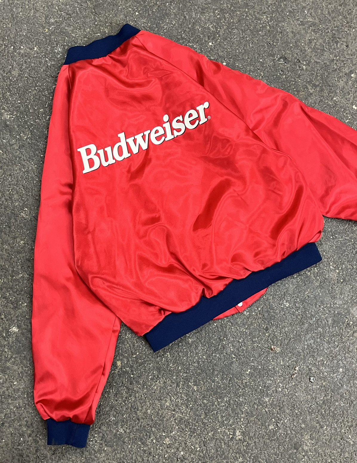Vintage Budweiser beer vintage satin jacket rare 90s hype streetwear Size US L / EU 52-54 / 3 - 1 Thumbnail