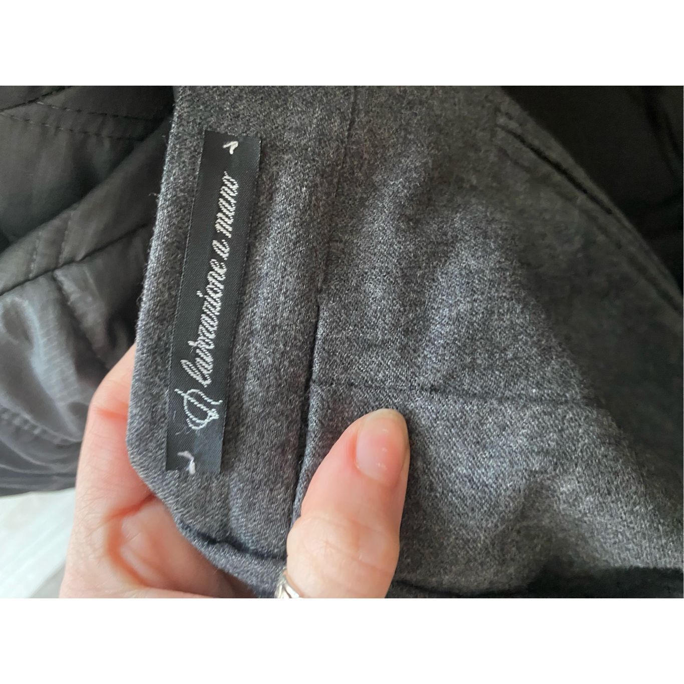 Lanifico Del Casentino Ethimo Classic Lanificio Zignone Cashmere-Wool Gray Front Pl Size US 36 / EU 52 - 11 Thumbnail
