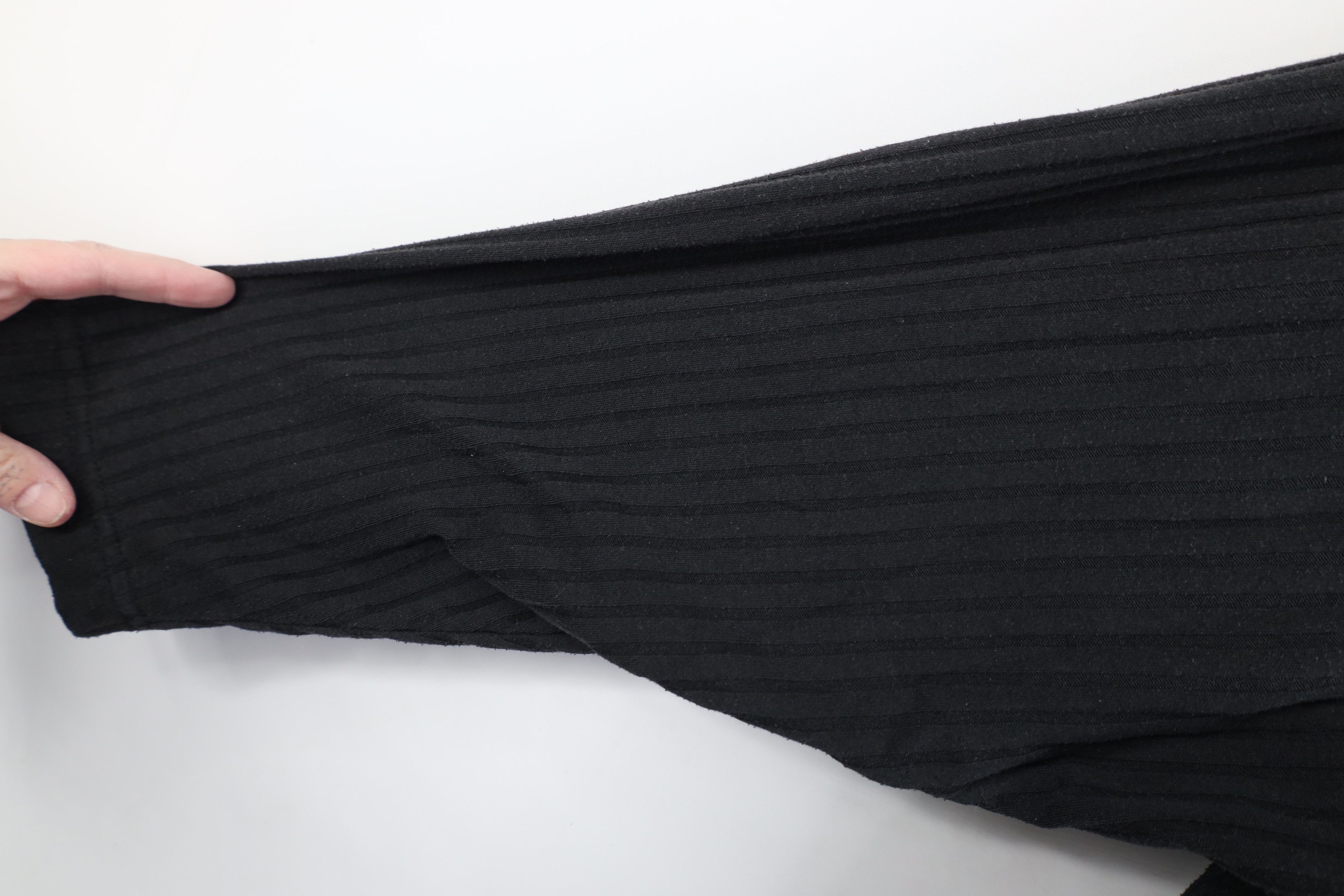 Vintage Vintage 90s Streetwear Ribbed Henley Tunic T-Shirt Black Size 3XL / US 20-22 - 7 Thumbnail