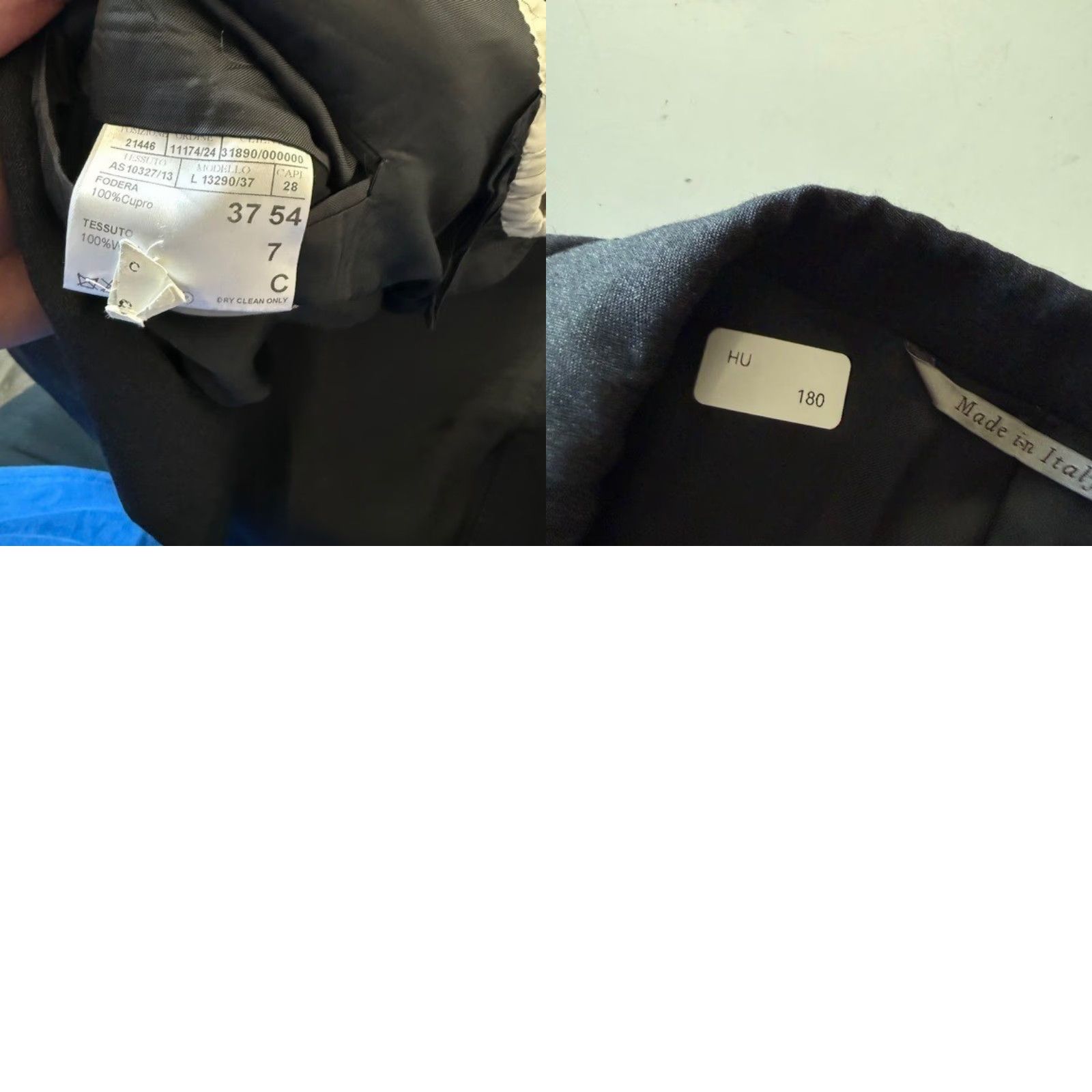 Canali CANALI 1934 Blazer Jacket Mens 44R Solid Charcoal Black Wool 2 Button Single-Breasted Notch Lapel Size 44R - 9 Thumbnail