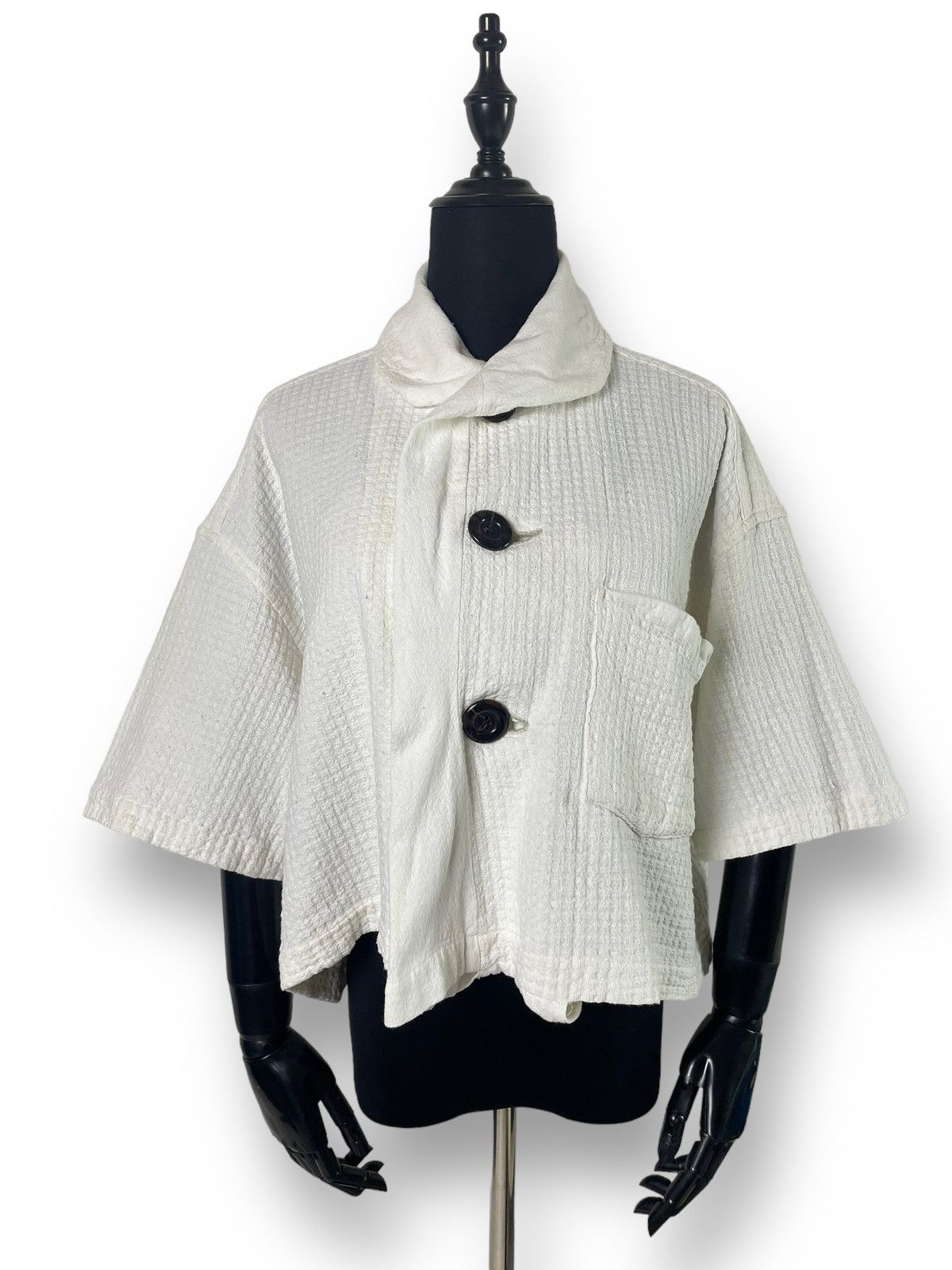 Comme des Garcons × Rei Kawakubo Unreleased SAMPLE CDG France Cropped Jacket Vintage Size M / US 6-8 / IT 42-44 - 2 Thumbnail