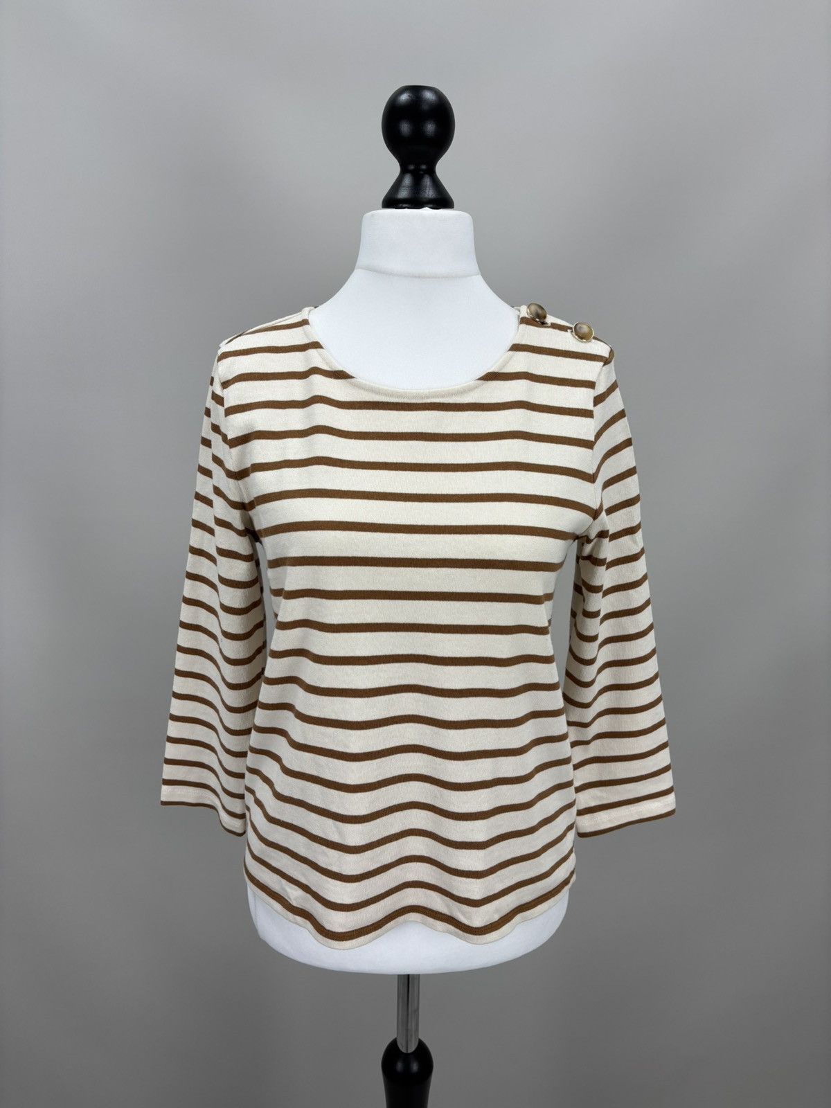 Sezane Womens sweater Sezane Size M Color White/Brown Size M / US 6-8 / IT 42-44 - 1 Thumbnail