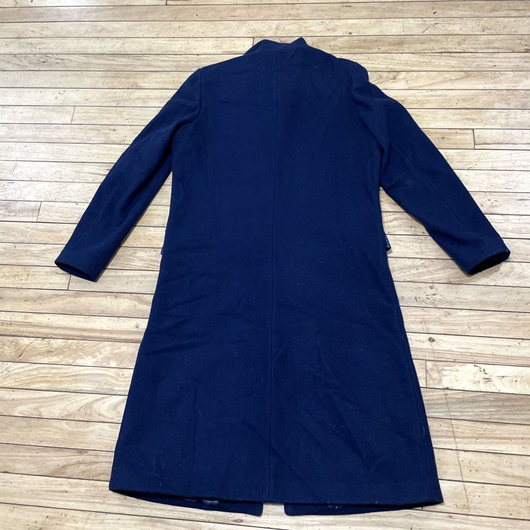 Vintage Stone Row Wool Trench Coat Women L Blue Long Overcoat Heavyweight Duster City Bohemian 90s Mens? Size L / US 10 / IT 46 - 2 Thumbnail