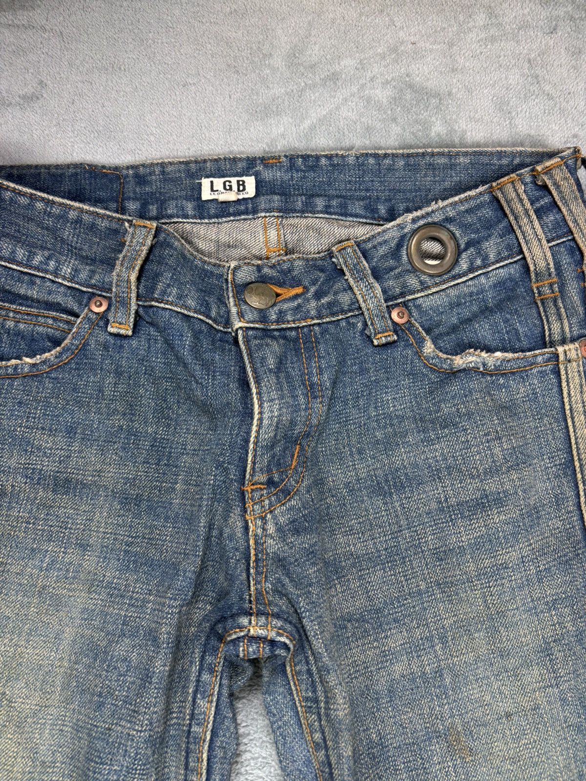 Le Grande Bleu (L.G.B.) L.G.B Flared Denim Pants. S012 Size US 28 / EU 44 - 6 Thumbnail
