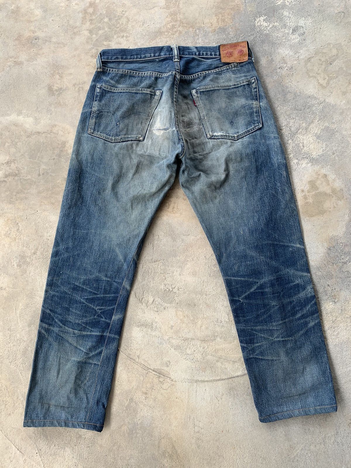 Full Count & Co. Vintage Full Count 0105 Selvedge Distressed Denim Size US 31 - 2 Thumbnail