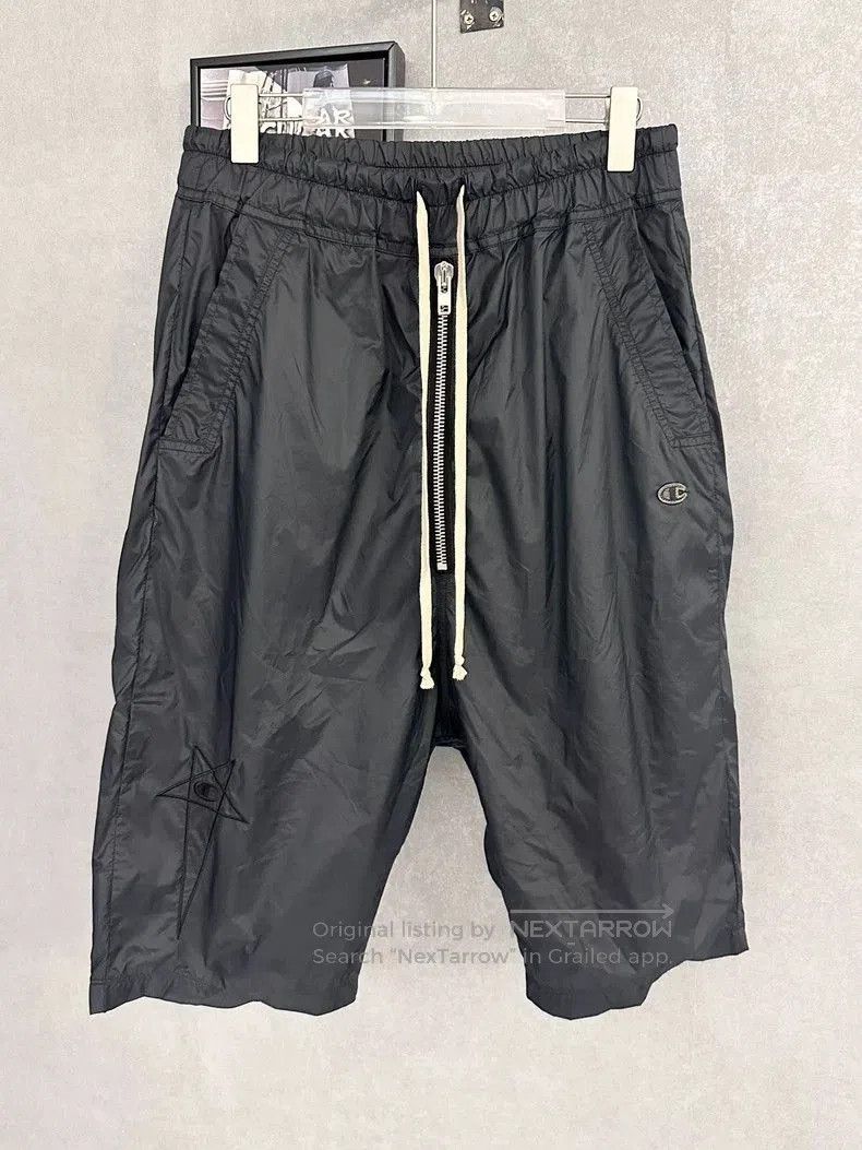 Rick Owens Rick Owens Champion Black Nylon Shorts. Size US 40 / EU 56 - 1 Thumbnail