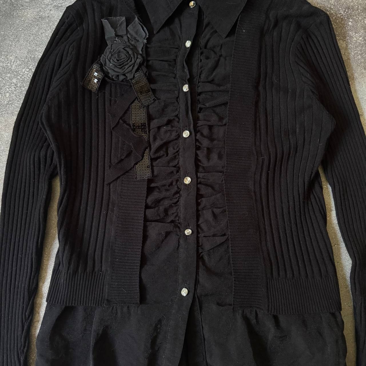 Hysteric Glamour × Japanese Brand × Vintage Opium Y2K Vintage Amazing Goth Long Sleeve Blouse Size M / US 6-8 / IT 42-44 - 5 Thumbnail