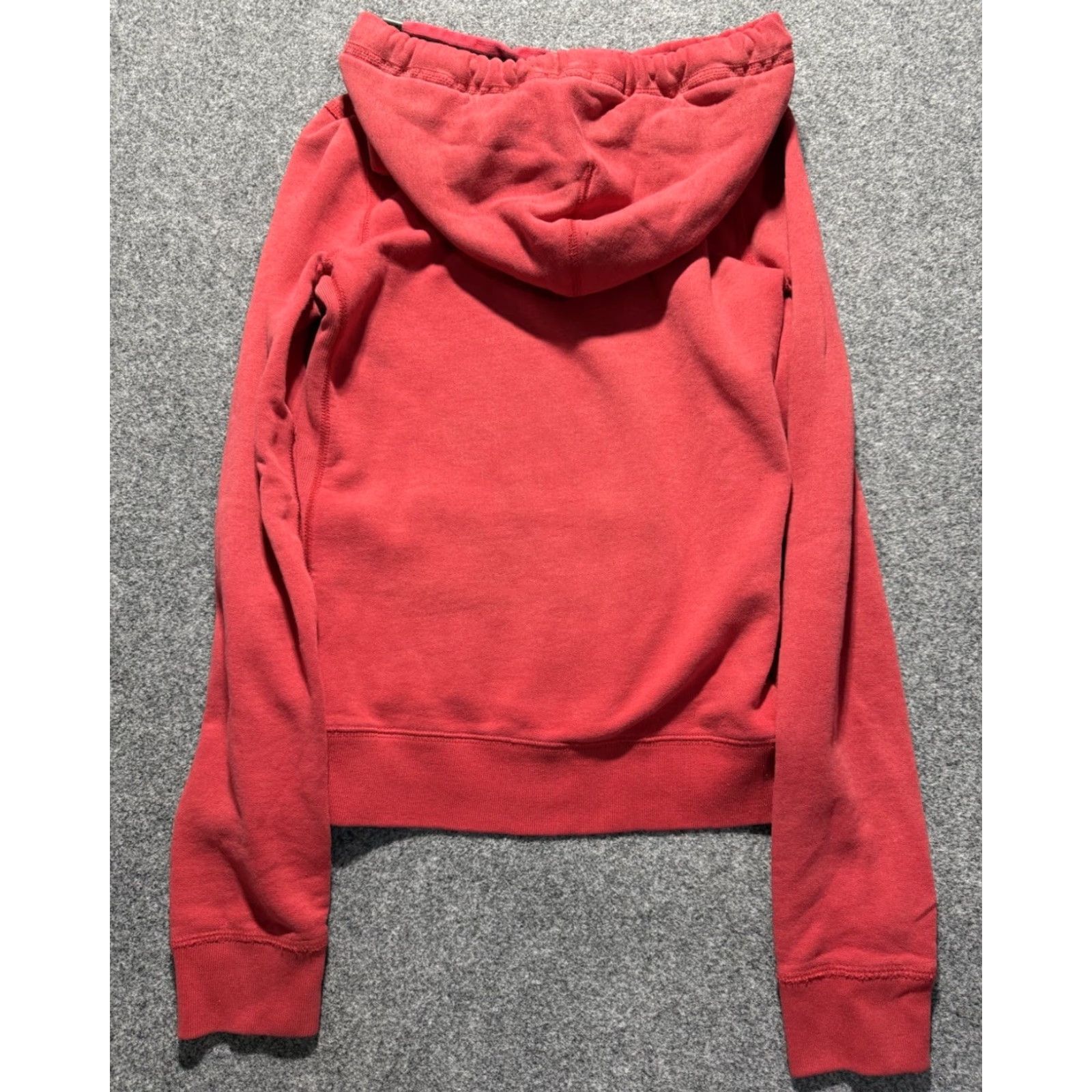 Vintage VINTAGE Ruehl Hoodie Womens Medium Red Heavyweight Fleece Drawstring Slim Pullover Patch Y2K Activewear Women Size M / US 6-8 / IT 42-44 - 2 Thumbnail