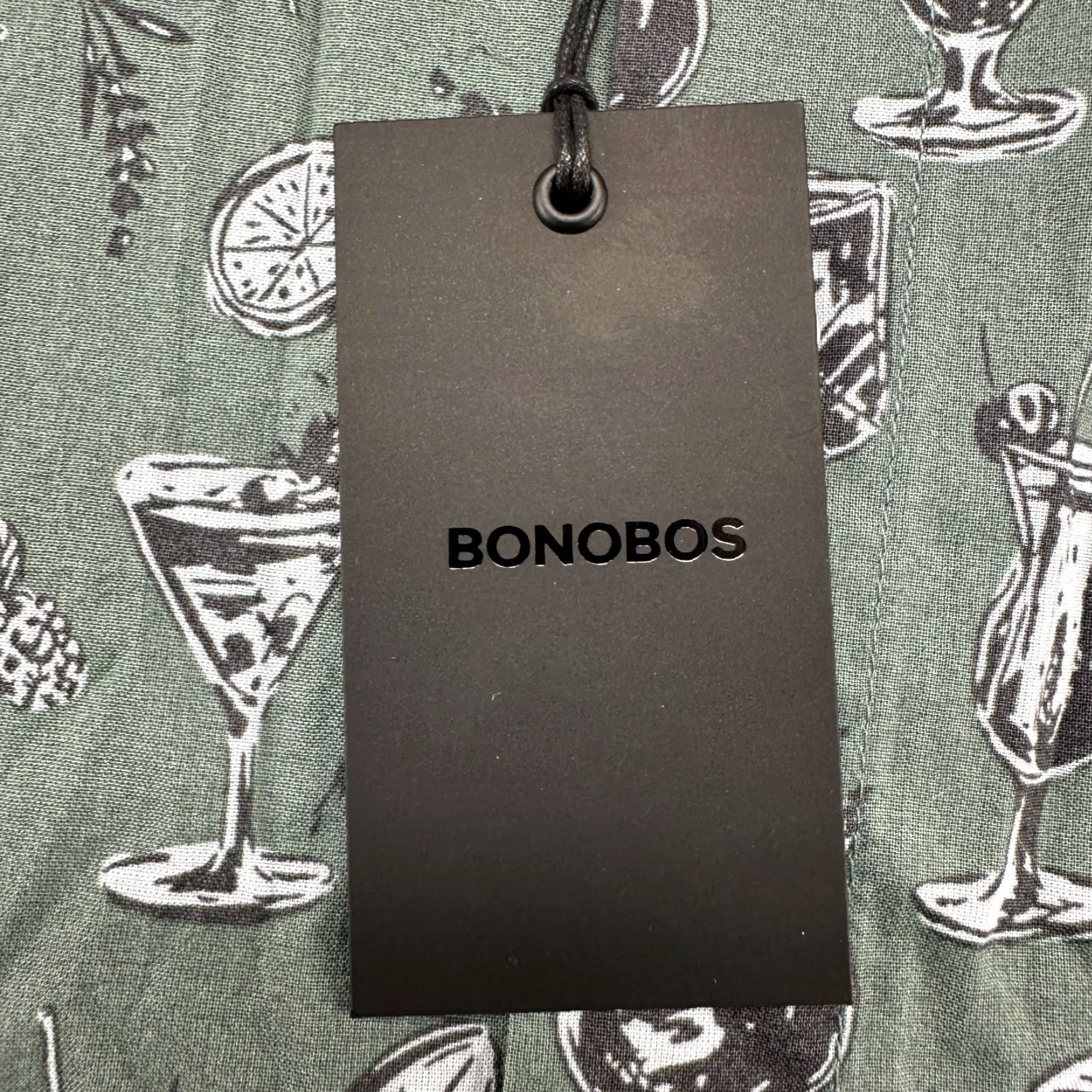 Bonobos Bonobos Shirt Mens L Green Button Up Short Sleeve Riviera Cocktail Tiki Bar Slim Size US L / EU 52-54 / 3 - 3 Thumbnail