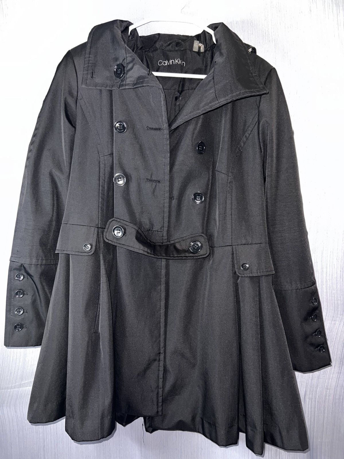 Calvin Klein Calvin Klein Trench Coat in Black Size L / US 10 / IT 46 - 1 Thumbnail