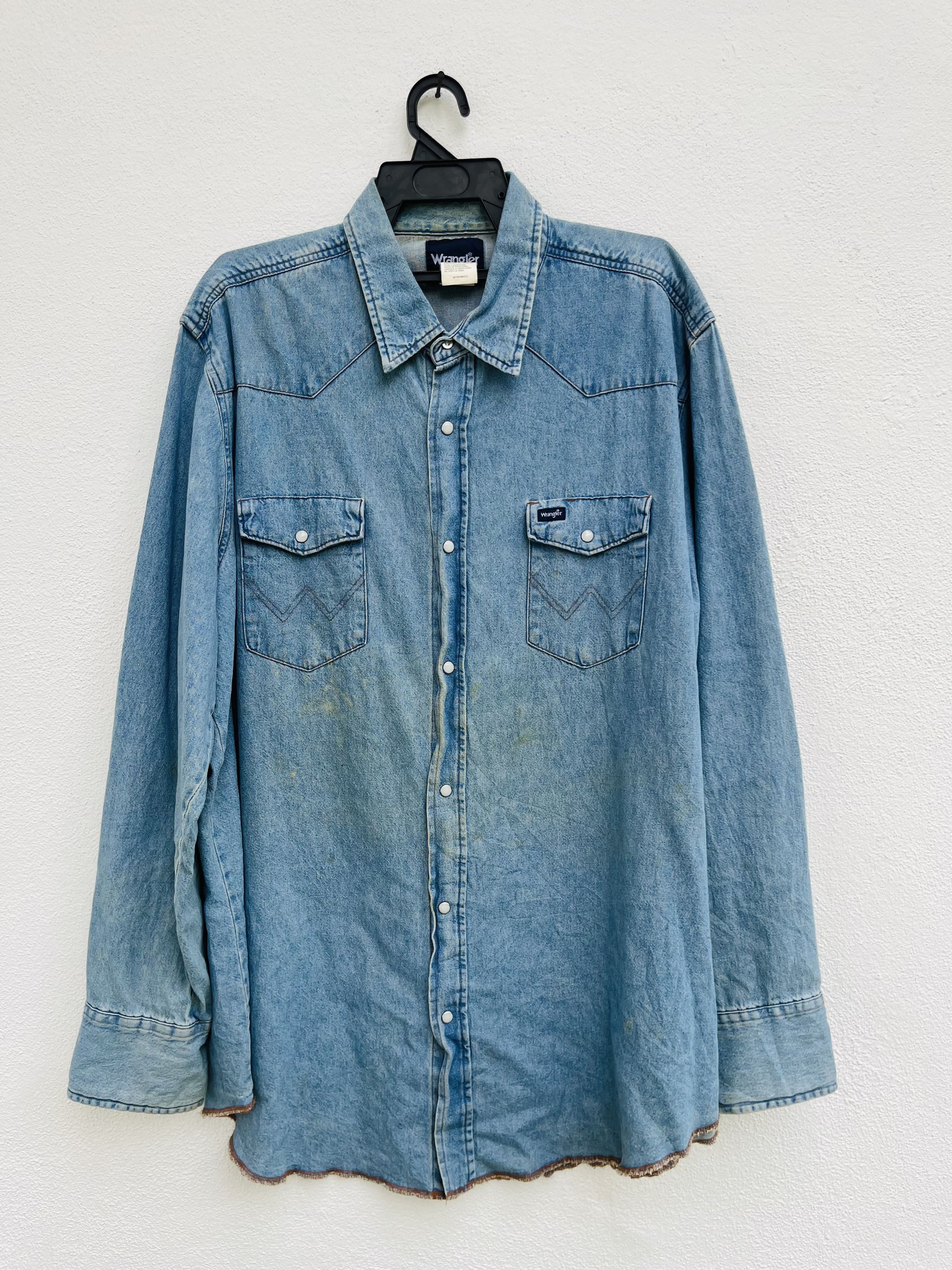 Japanese Brand × Vintage Vintage 90s Wrengler Streetwear Fashion Style Long Sleeve Size US XL / EU 56 / 4 - 1 Thumbnail