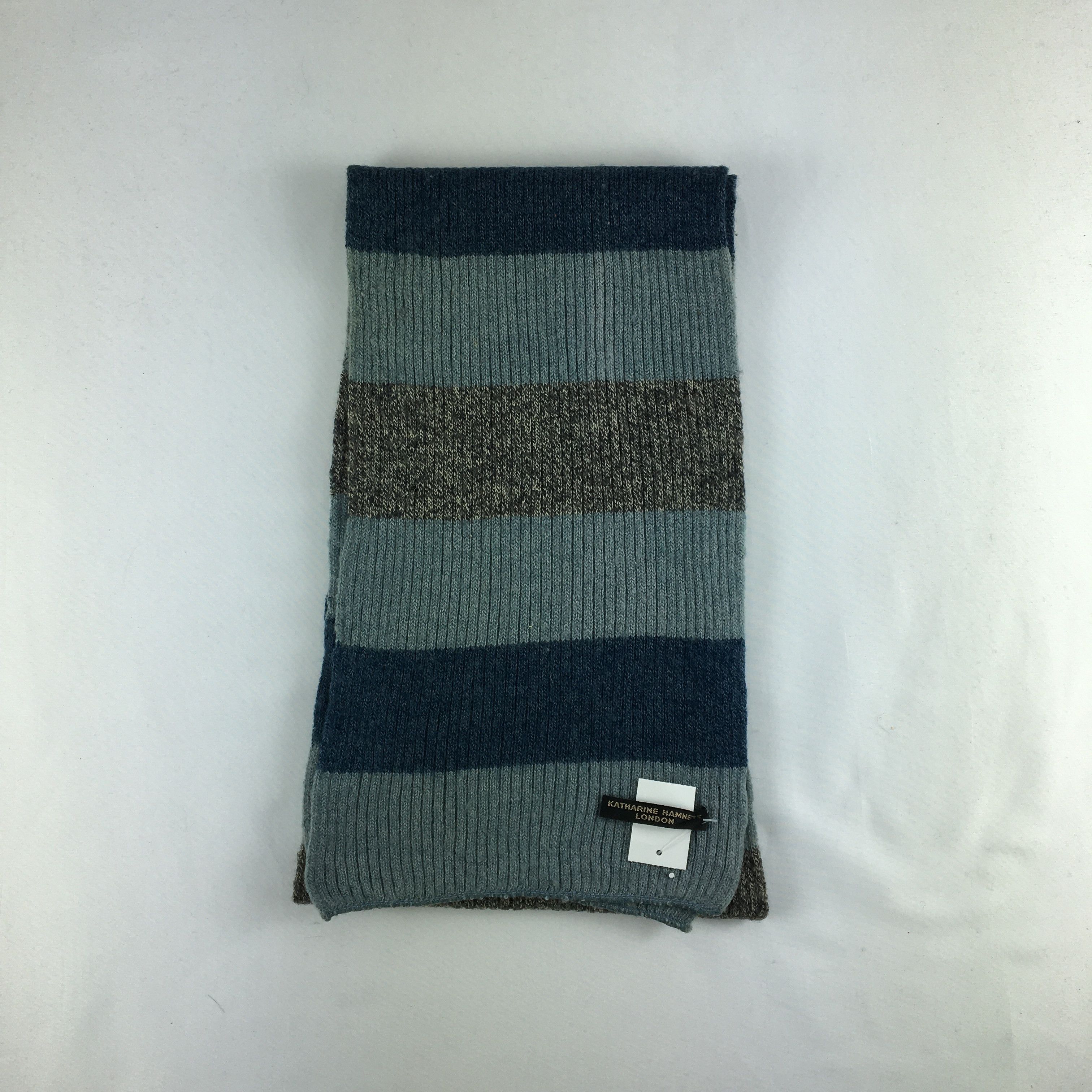 Katharine Hamnett London × Vintage Vintage Katharine Hammnet Scarf Muffler Wool Cashmere Scarve Size ONE SIZE - 2 Thumbnail