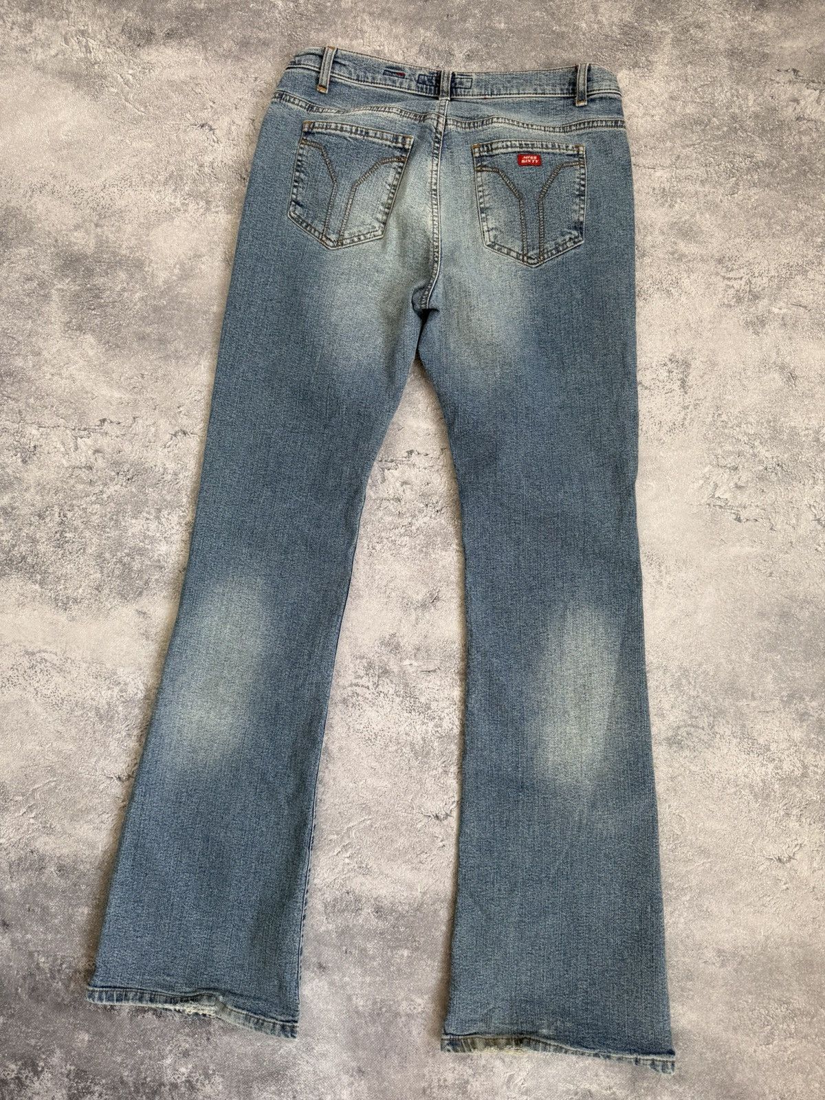 Miss Sixty Miss Sixty Flared Jeans Low Rise Avant Garde Denim Pants Y2K Size 31" - 4 Thumbnail