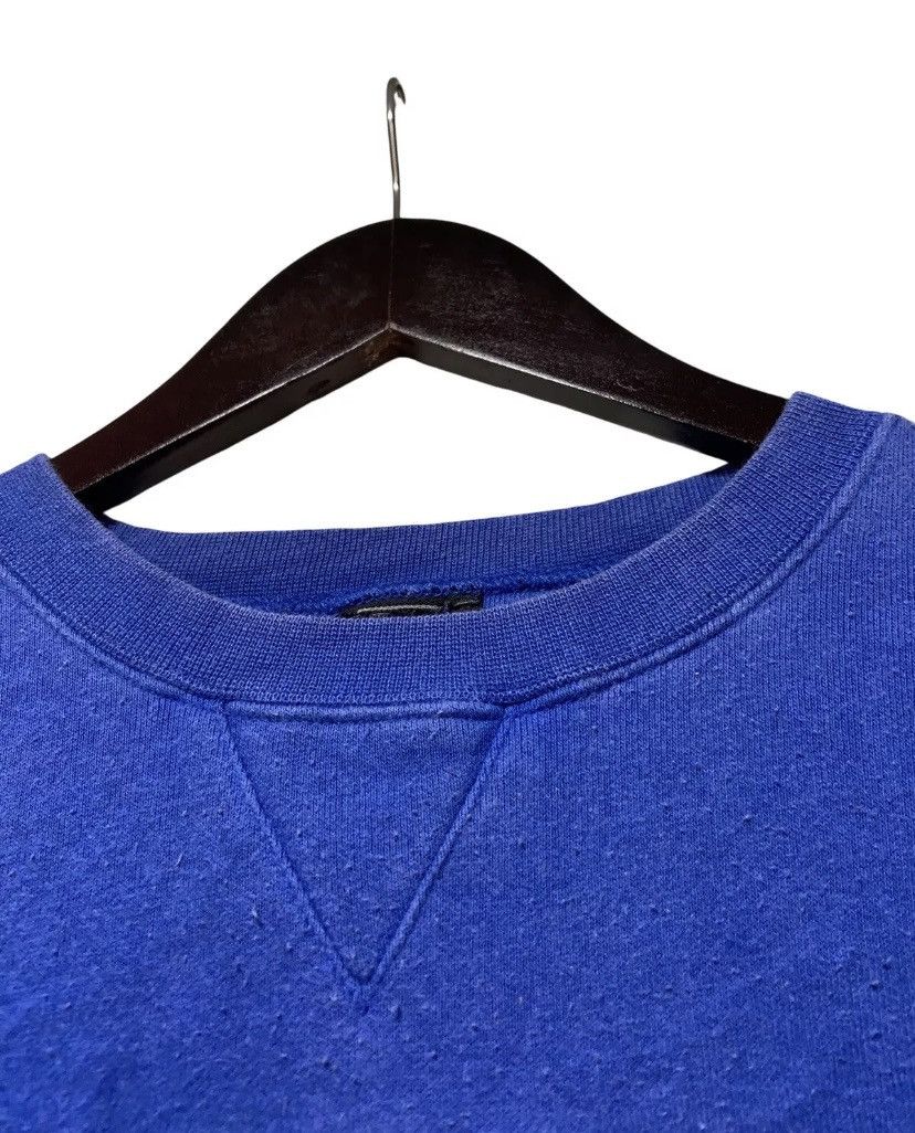 Nike × Vintage VTG Nike Spell Out Sweatshirt Blue Center Swoosh Felt Logo Size US XL / EU 56 / 4 - 4 Thumbnail