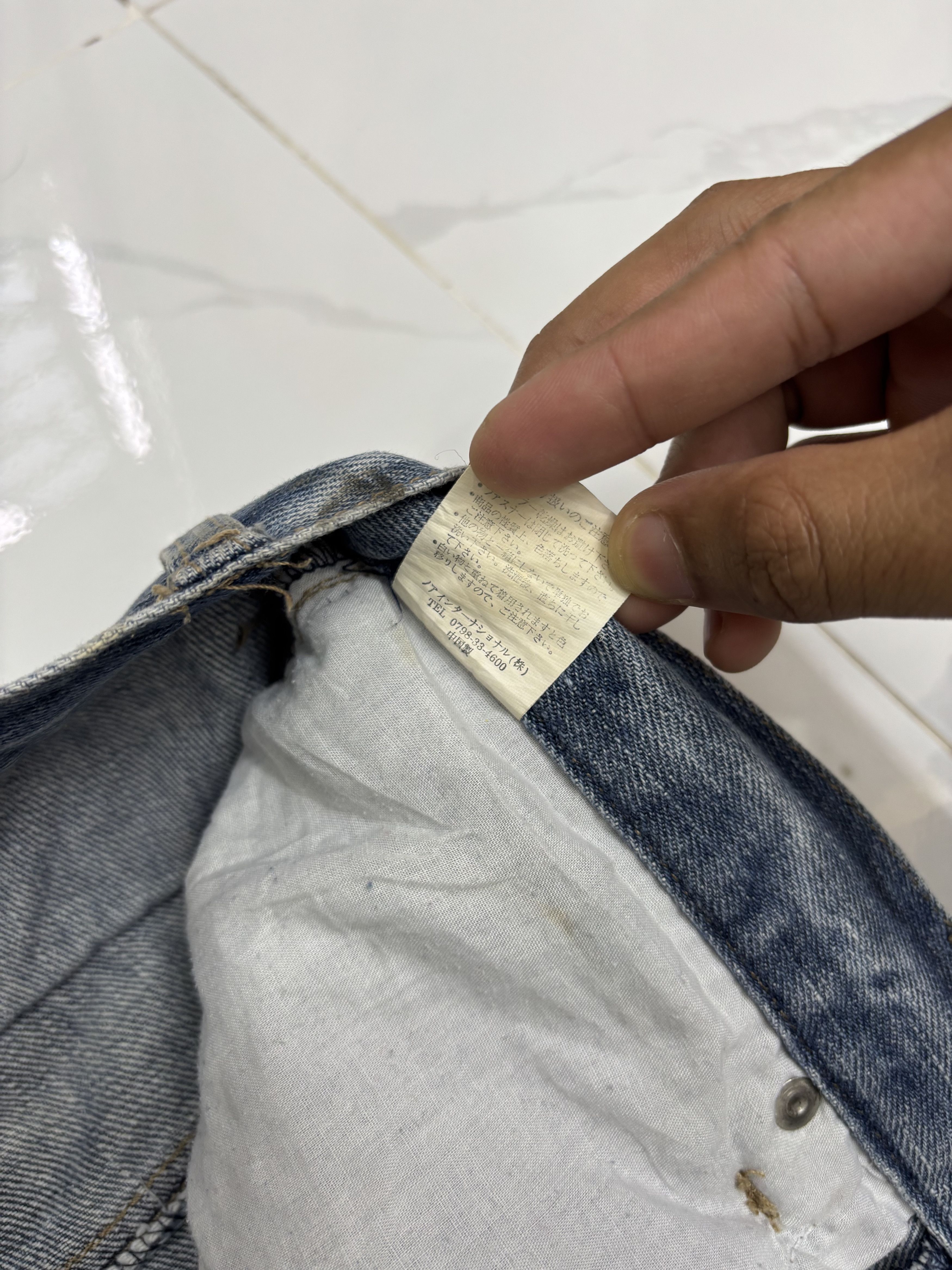 Tornado Mart ZEROSAIL Punk Double Waist Distressed Denim Jeans Size US 33 - 11 Thumbnail