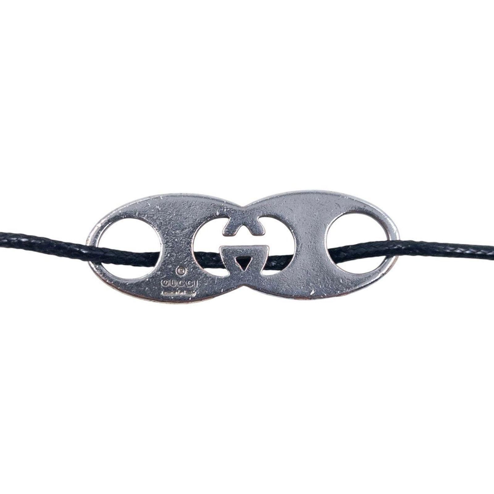 Gucci Vintage 2000s Gucci Silver Logo Necklace Size ONE SIZE - 1 Thumbnail