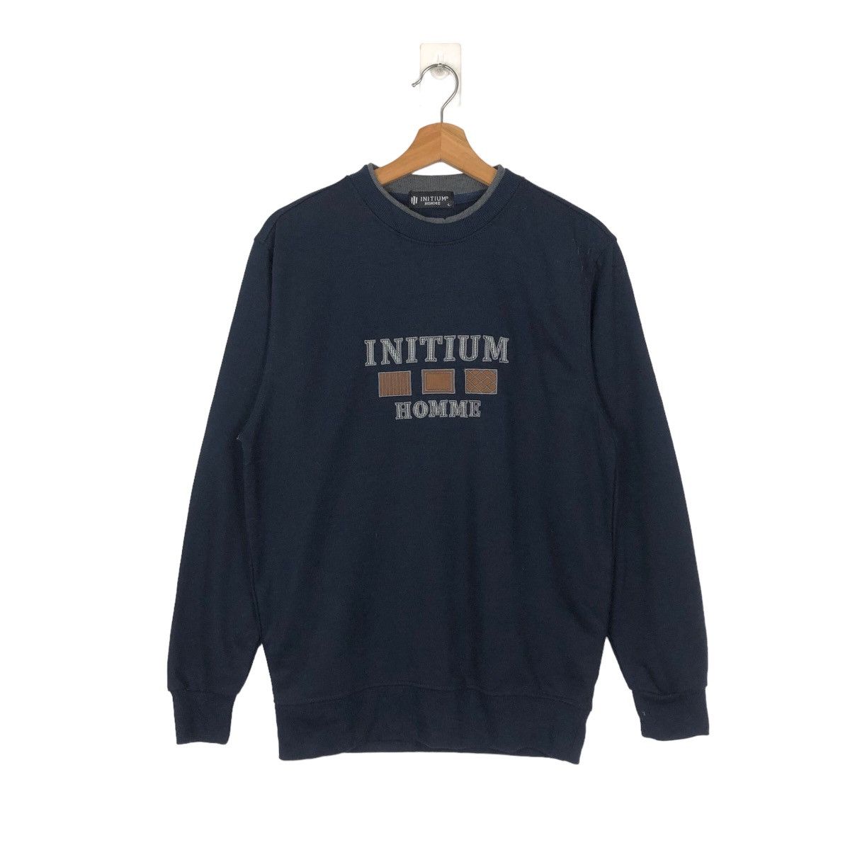 Japanese Brand VINTAGE SWEATSHIRT INITIUM HOMME SPELL OUT BIG LOGO Size US L / EU 52-54 / 3 - 1 Thumbnail