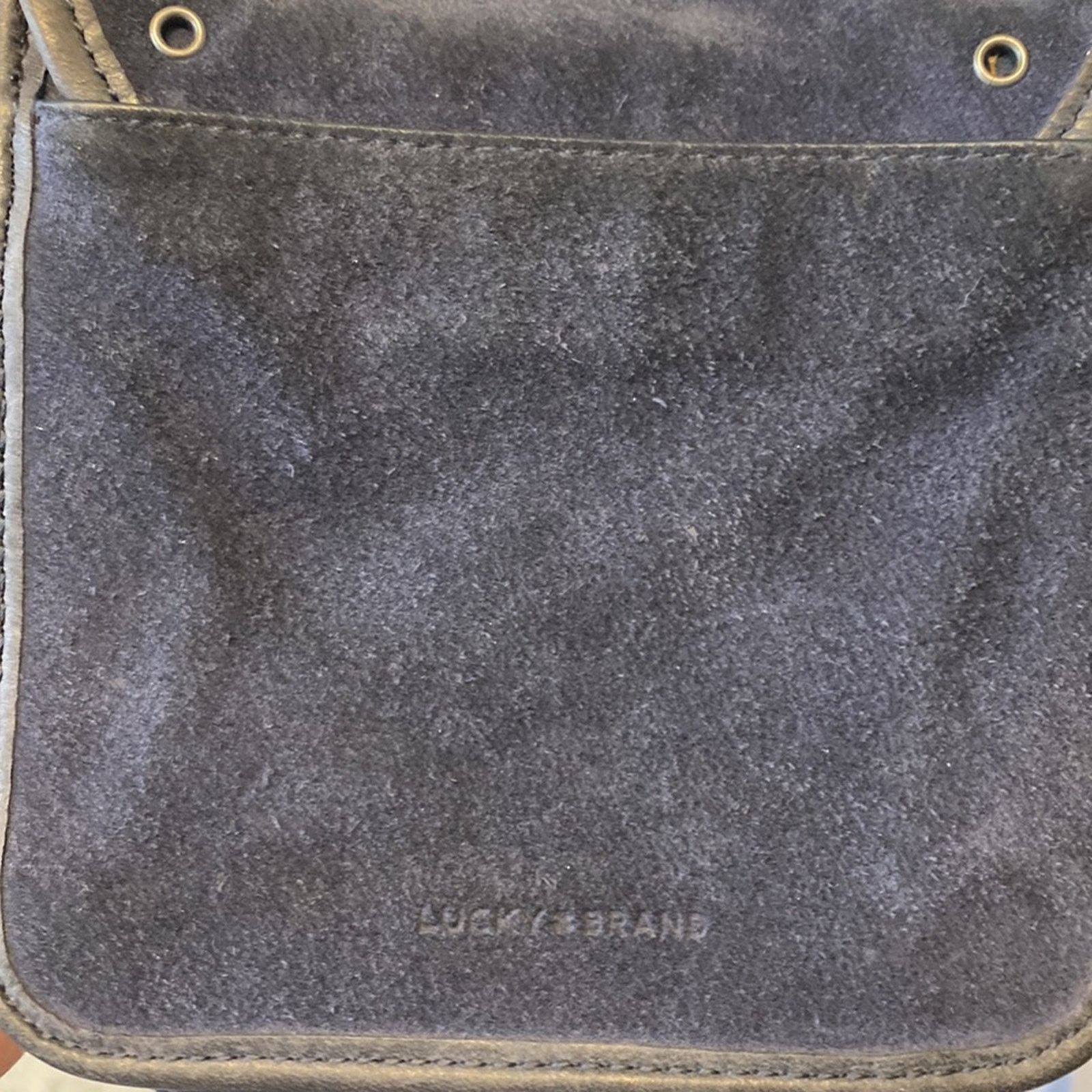 Lucky Brand Lucky Brand rose suede distressed leather crossbody bag Size ONE SIZE - 10 Thumbnail