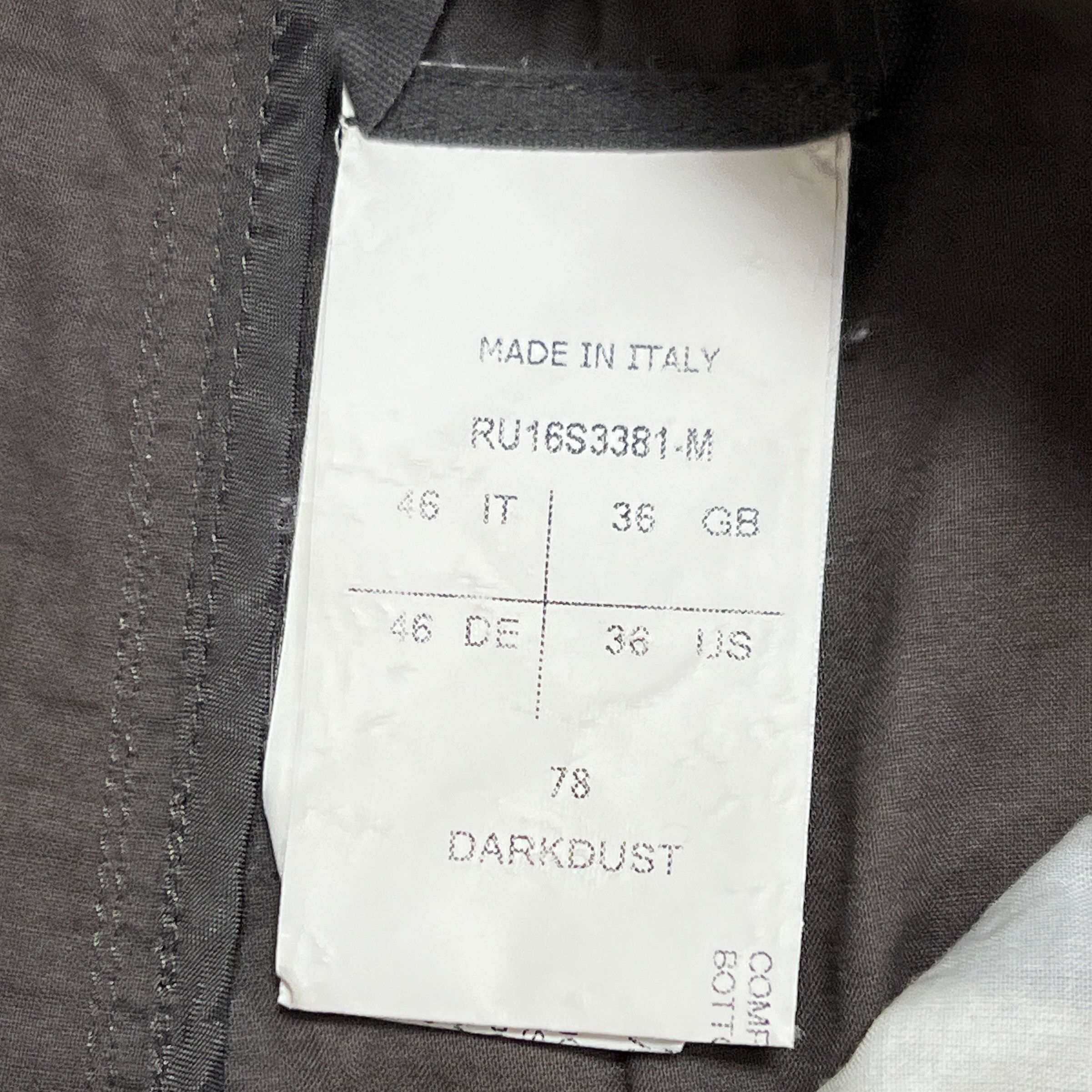 Rick Owens Rick Owens SS16 "CYCLOPS" Drawstring Cropped Pants Dark Dust Size US 30 / EU 46 - 7 Thumbnail