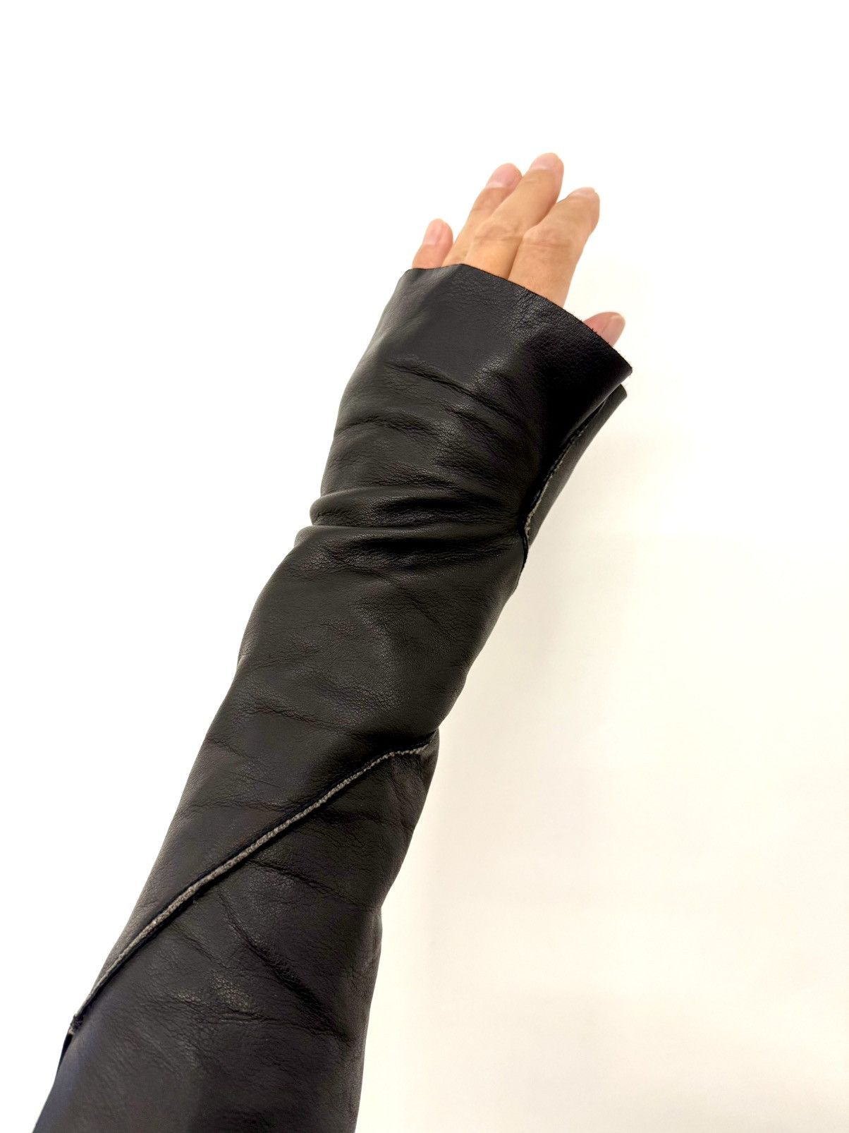 Other M+ fingerless leather gloves Size ONE SIZE - 9 Thumbnail