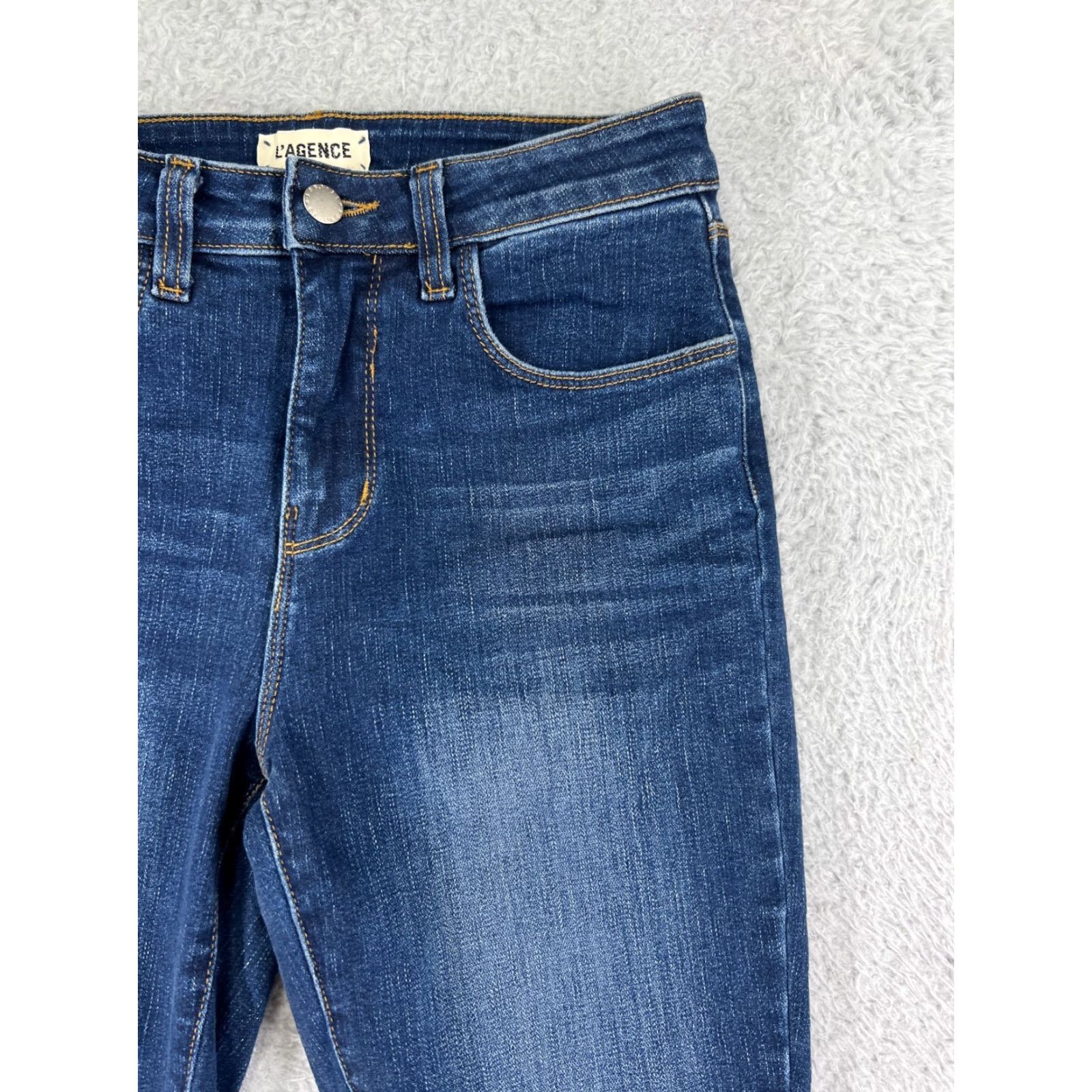 L'AGENCE L'AGENCE Jeans Womens 25 Blue Denim Skinny Slim 5-Pocket Design US Made Size 42" / US 20 - 6 Thumbnail