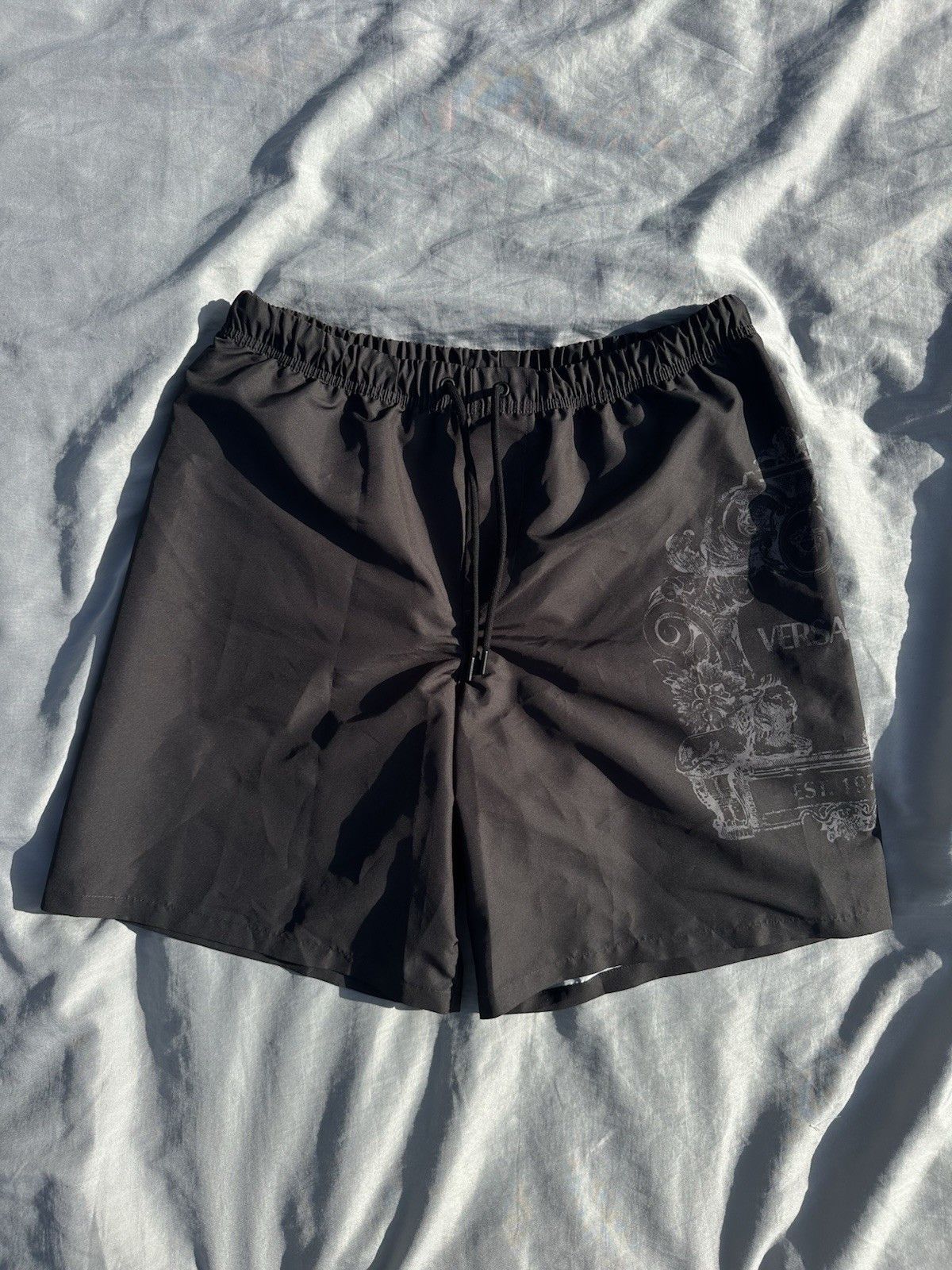 Versace Black Versace Swim Suit / Shorts With Versace Logo In Grey Size US 32 / EU 48 - 1 Thumbnail