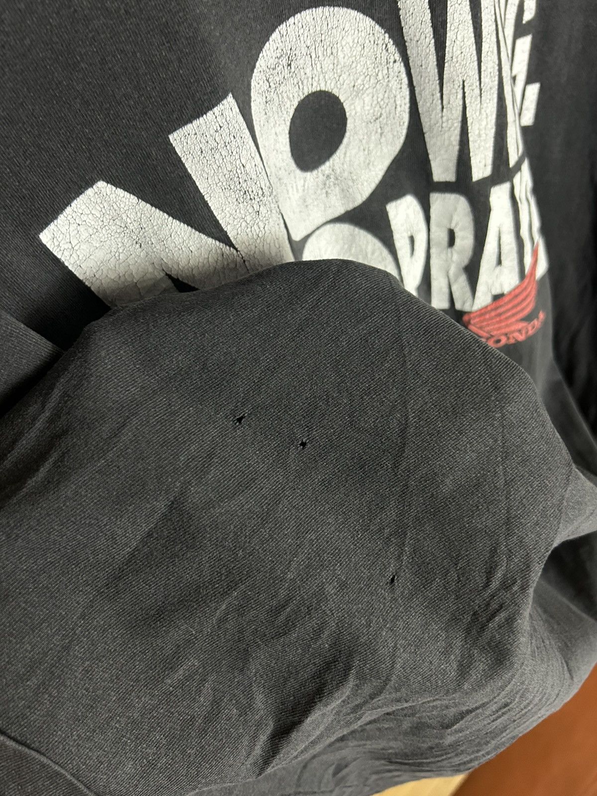 Honda Vintage 90s Honda no wing no prayer single stitch t shirt Size US XL / EU 56 / 4 - 8 Thumbnail