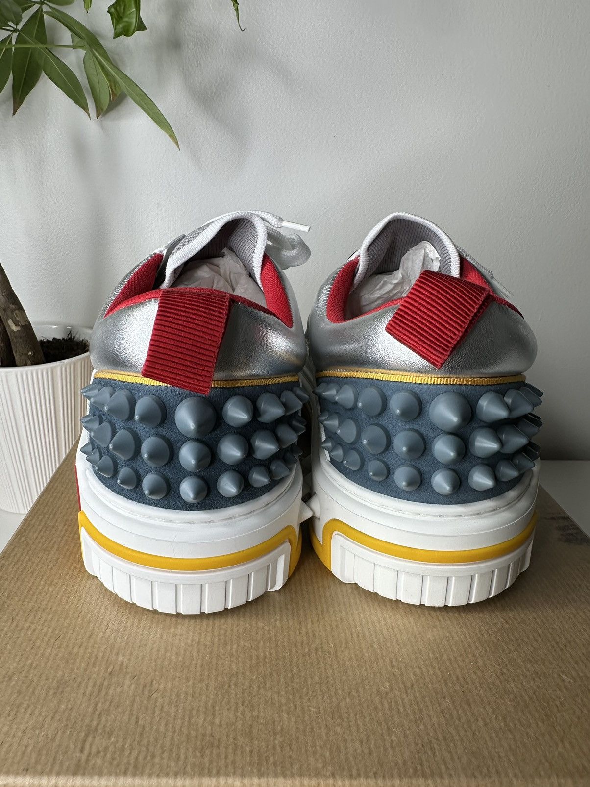 Christian Louboutin Men's Astroloubi Mixed Media Low-Top Sneakers Size US 9.5 / EU 42-43 - 5 Thumbnail