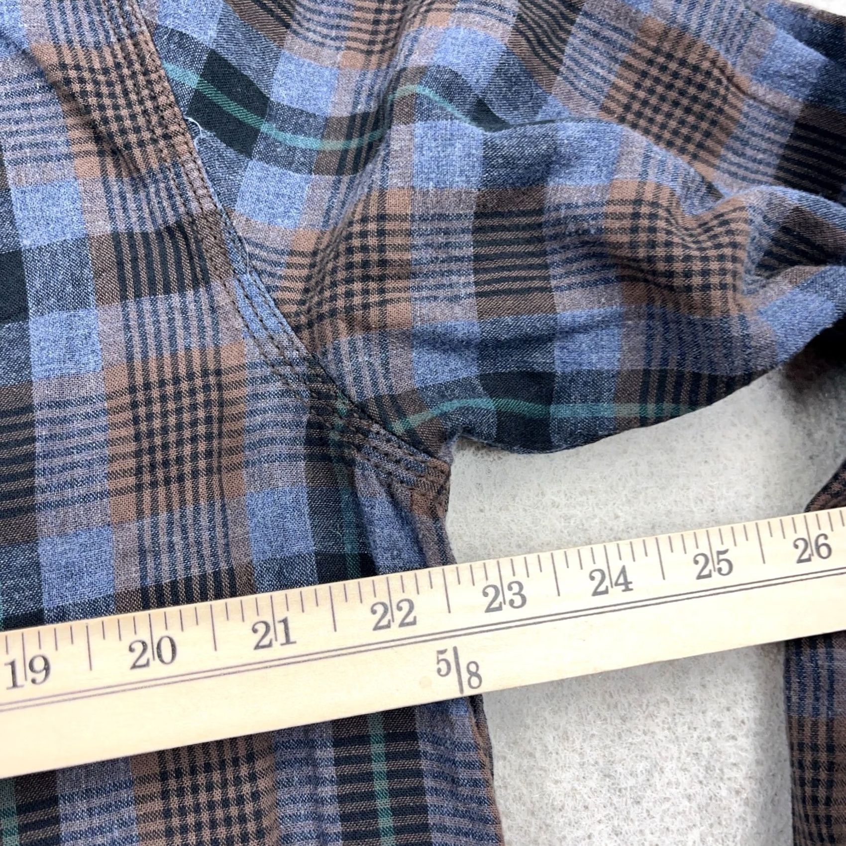 Carbon2Cobalt Carbon 2 Cobalt Shirt Men Large Blue Plaid Button Up Cotton Dress Casual Camp Size US L / EU 52-54 / 3 - 7 Thumbnail