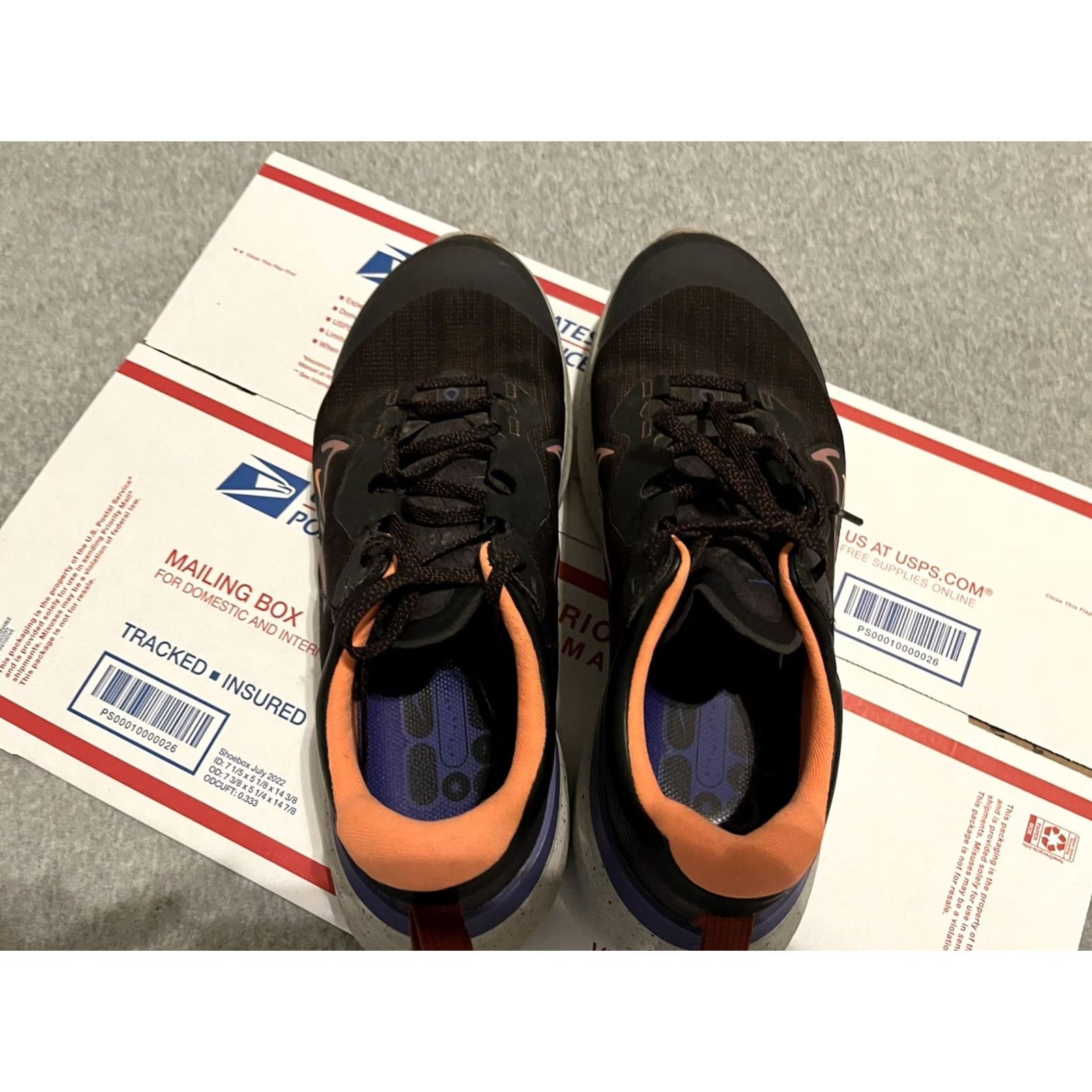Nike Nike React Miler 2 Shield Sneaker Men 10.5 Black Redstone Orange DC4064-003 Multicolor Size US 11 / EU 44 - 5 Thumbnail