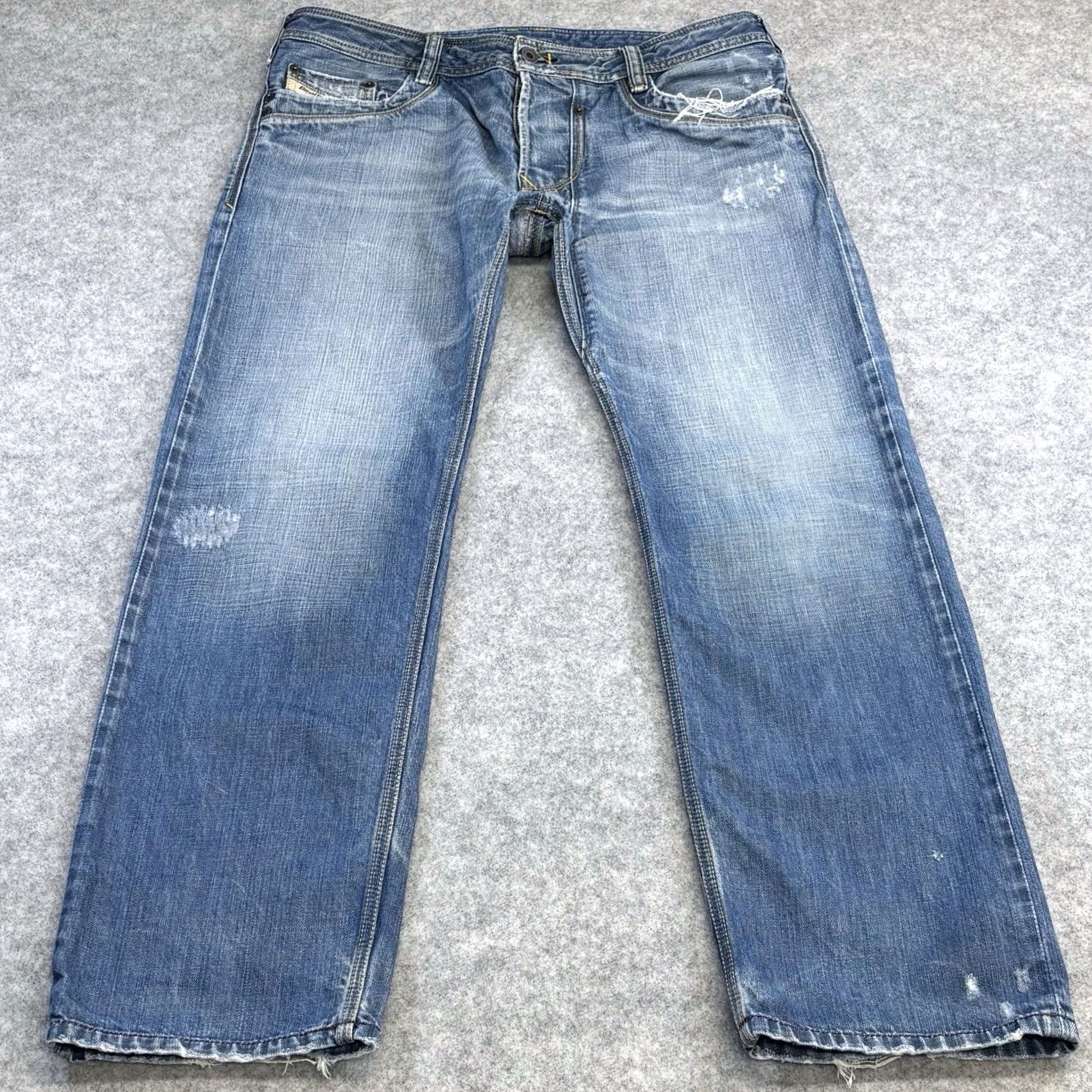 Diesel Diesel Timmen Jeans W36 L32 Men Blue Distressed Pant Wash 0089Z Vintage No Distressed Pattern Regular Denim 5-Pocket Design Mens Size US 36 / EU 52 - 2 Thumbnail