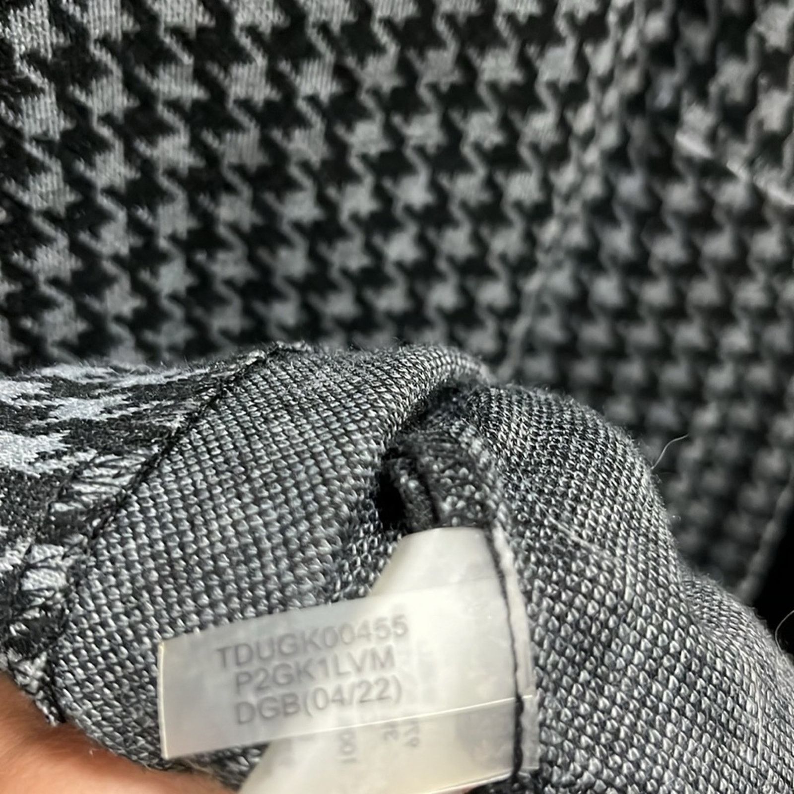 Tommy Hilfiger Tommy Hilfiger Women Pan Collar Dress Houndstooth Black Size XL / US 12-14 / IT 48-50 - 10 Thumbnail