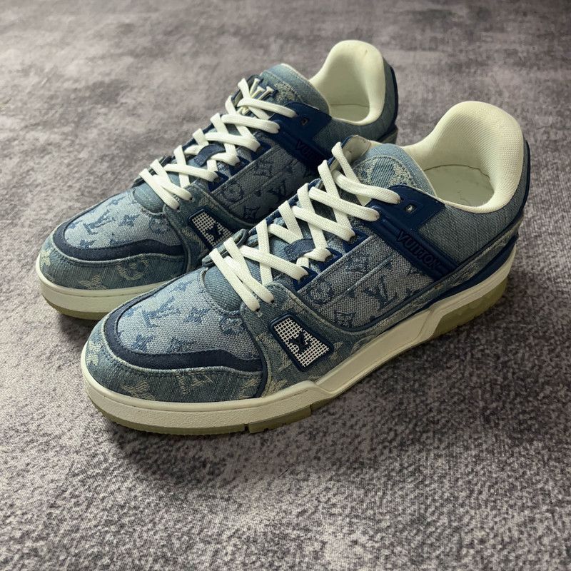 Louis Vuitton Louis Vuitton Trainer Denim Sneakers for Gift 0079 Size US 10 / IT 40 - 1 Thumbnail