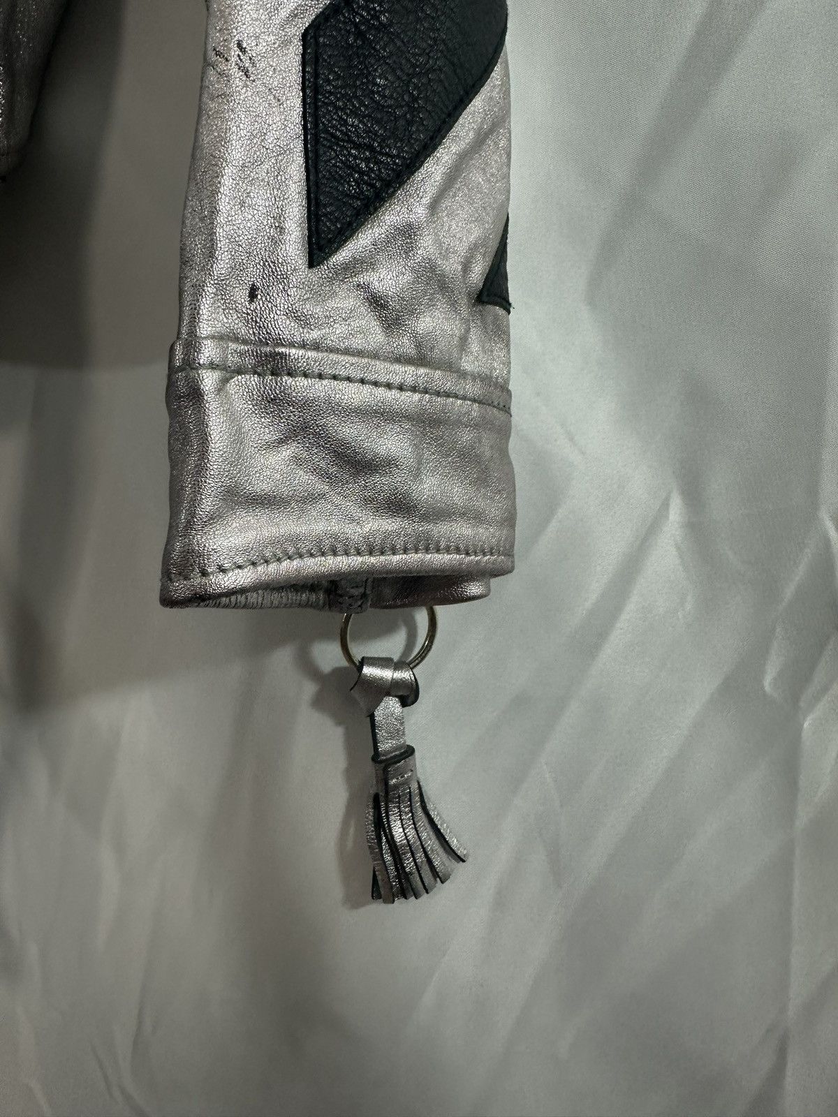 Off-White OFF WHITE SILVER LEATHER JACKET Size US M / EU 48-50 / 2 - 14 Thumbnail