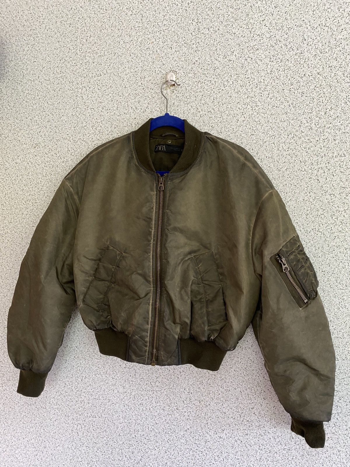 Zara ZARA Basic Military Bomber Jacket Alpha Croptop for Women Size M / US 6-8 / IT 42-44 - 3 Thumbnail