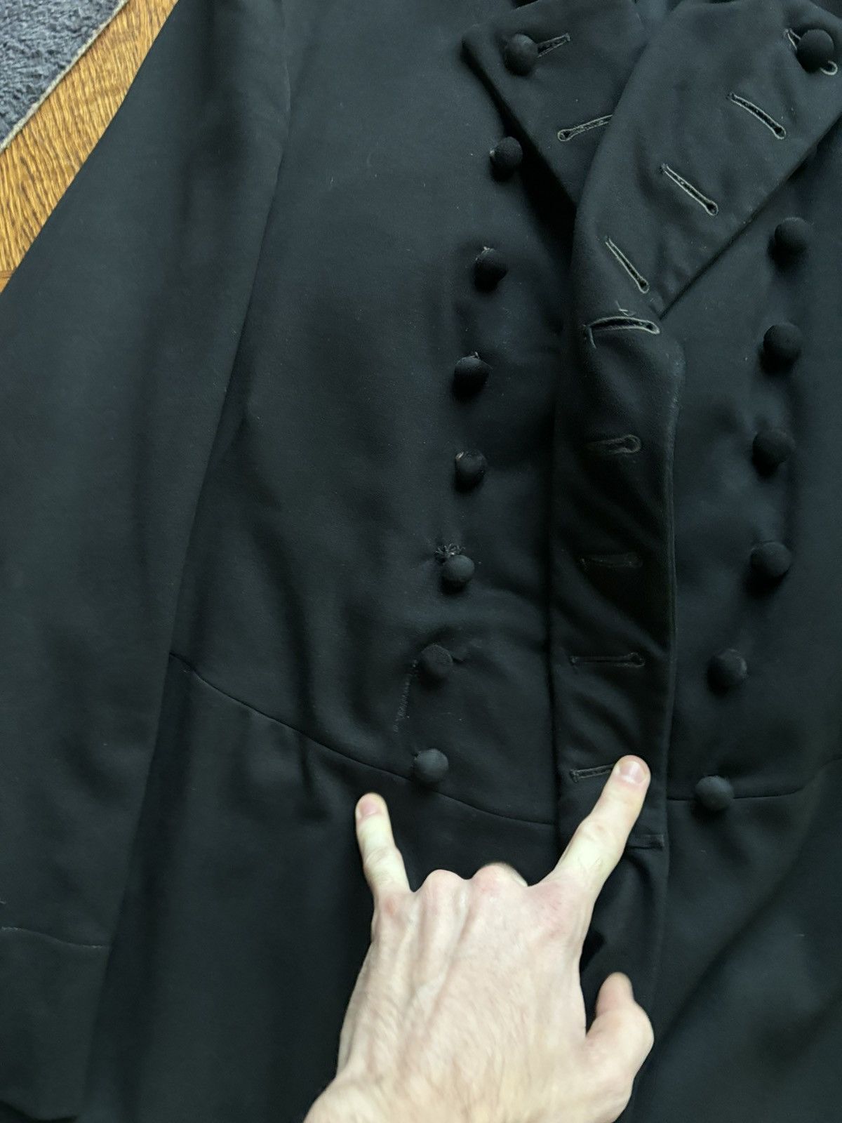 Vintage 1920s Wool Coat Antique Peacoat Greatcoat True Vintage Wool Size US M / EU 48-50 / 2 - 15 Thumbnail