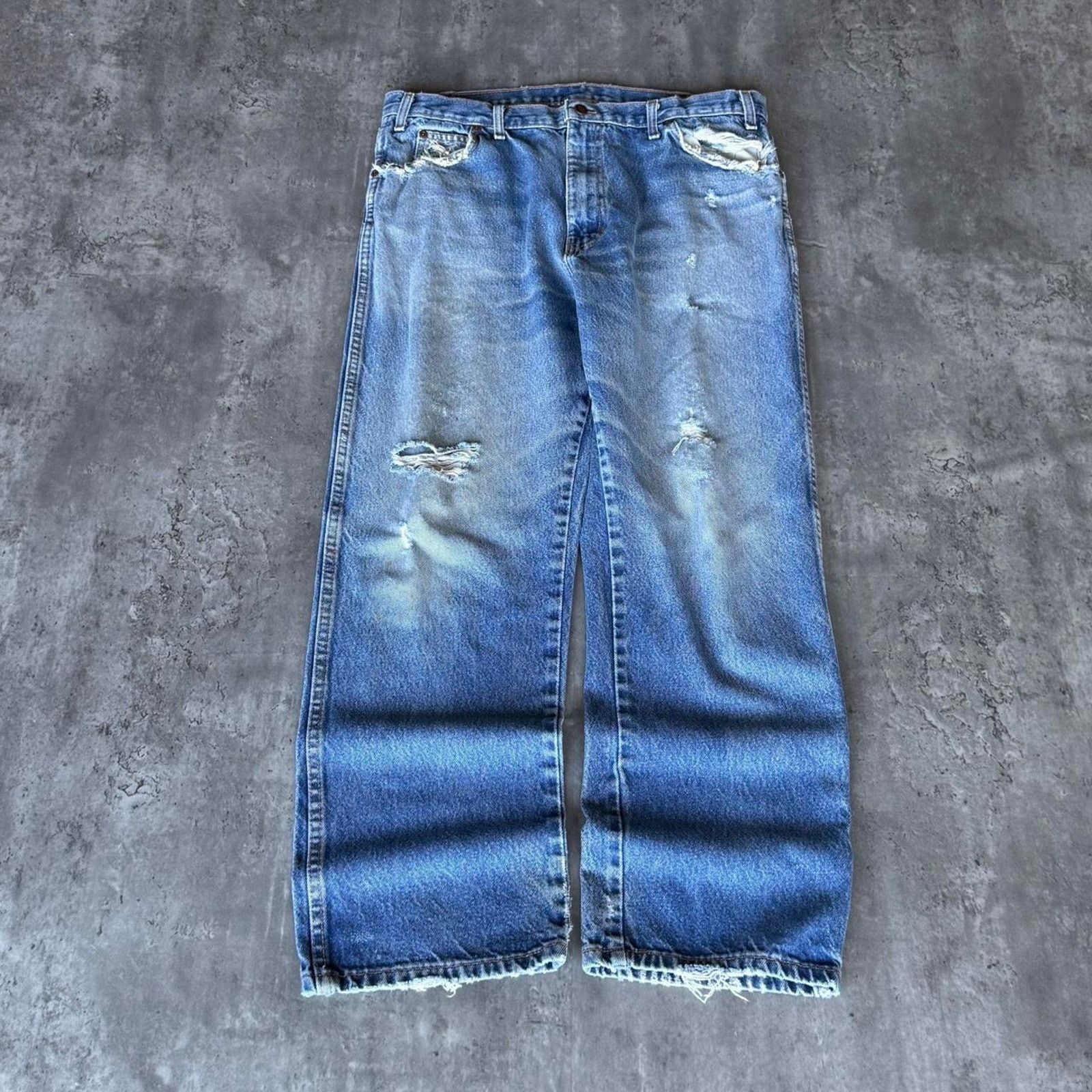 Carhartt × Dickies × Vintage Vintage Y2K Carhartt Style Grunge Opium Distressed Jeans Size US 36 / EU 52 - 2 Thumbnail