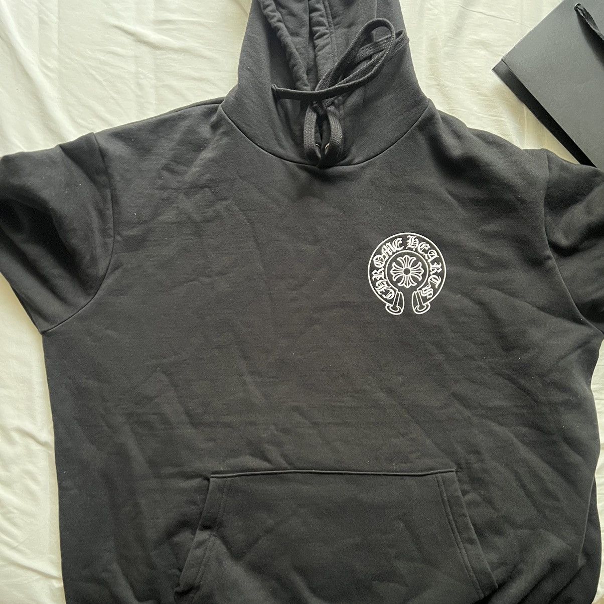 Image of Chrome Hearts Malibu Horseshoe Hoodie in Black, Men's (Size XL)