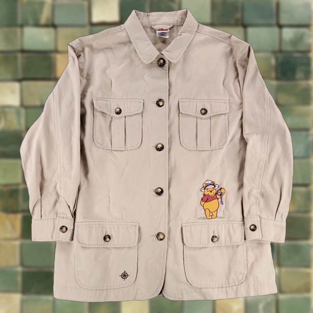 Disney Disney Store Embroidered Winnie the Pooh Safari Chore Jacket Womens XL Beige Size XL / US 12-14 / IT 48-50 - 1 Thumbnail