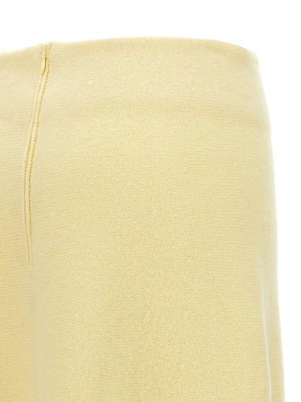 Jil Sander o1y1025 Midi Skirt in Yellow Size 30" / US 8 / IT 44 - 4 Thumbnail