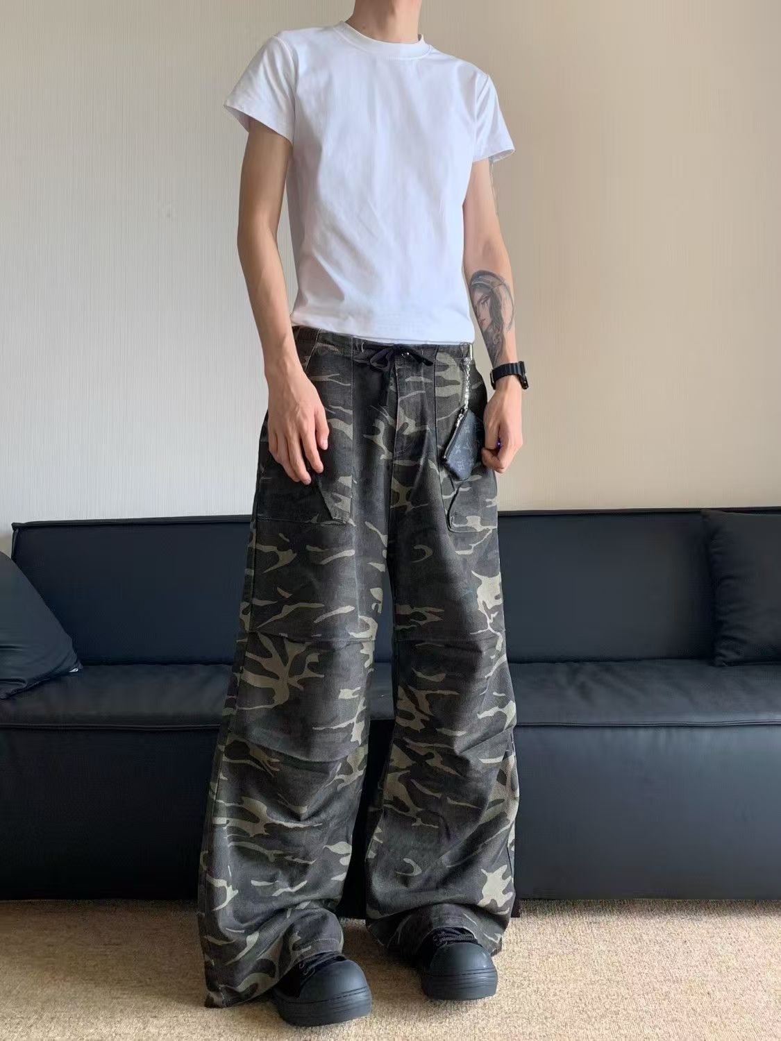Japanese Brand × Jean American street retro camouflage cargo jeans y2k Size US 32 / EU 48 - 2 Thumbnail