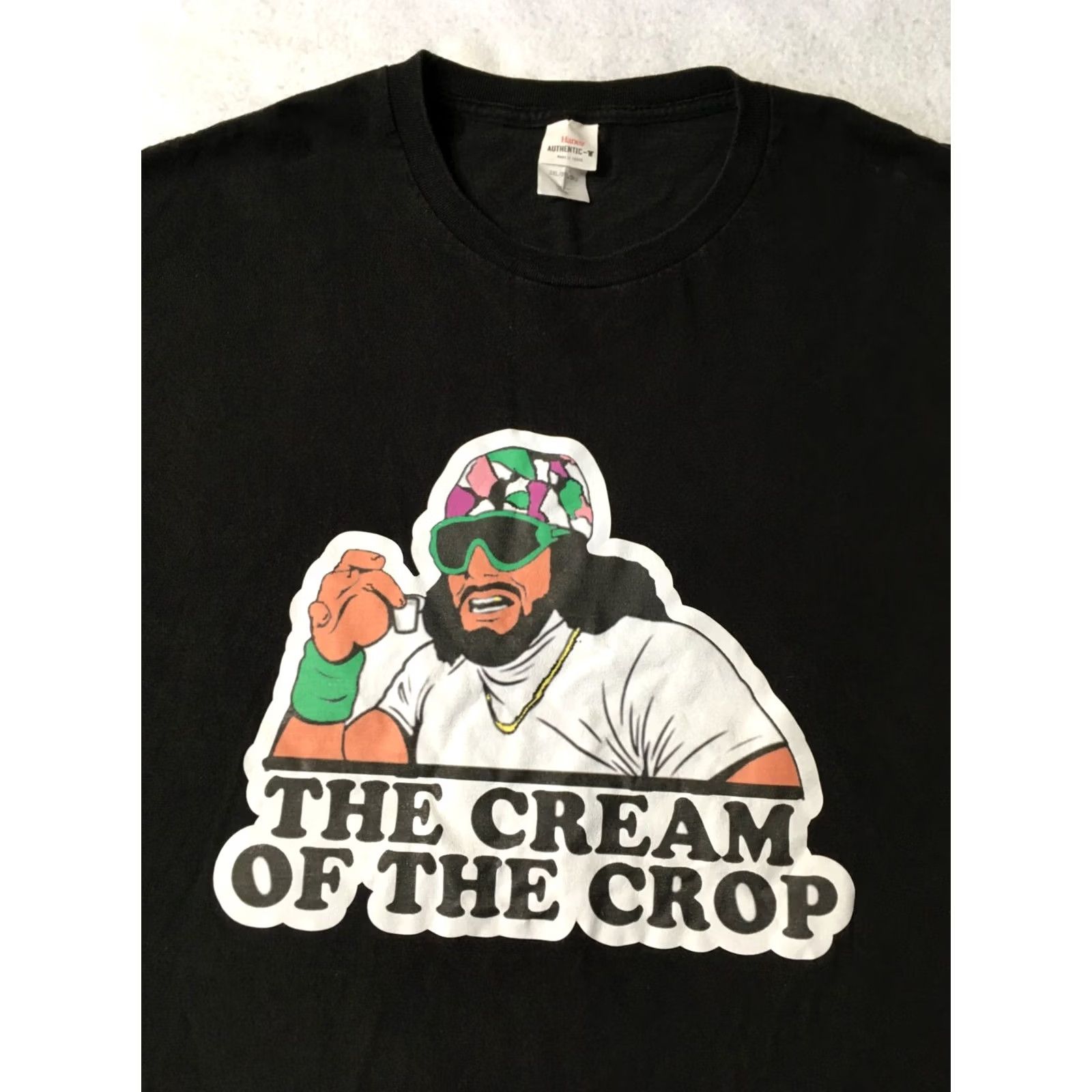 Hanes VINTAGE Randy Savage Macho Man Cream Of The Crop Vintage Shirt Mens 3XL Black T-Shirt Short Sleeve 3XL Mens Macho Man Randy Savage Shirt Size US XXL / EU 58 / 5 - 2 Thumbnail