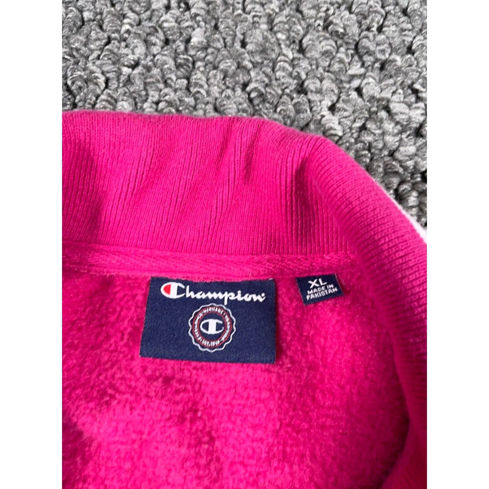 Champion Champion Sweatshirt Crew Crest Zip Pink XL Women's Regular Hallmark: Retro, Hipster - Full Zip, Lightweight, Activewear, Casual Size XL / US 12-14 / IT 48-50 - 3 Thumbnail