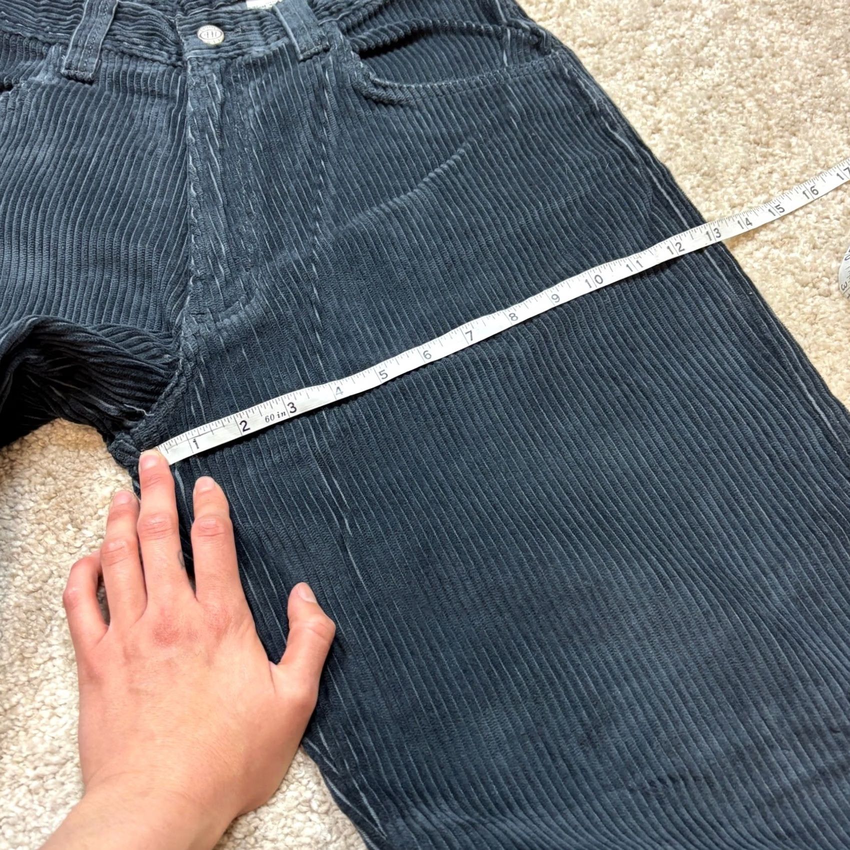 Vintage VINTAGE 90s Hi Cutline Corduroy Baggy Skate Wide Leg Pants Men 30x31 Blue Corduroy NWT 30 Mens Size US 30 / EU 46 - 7 Thumbnail