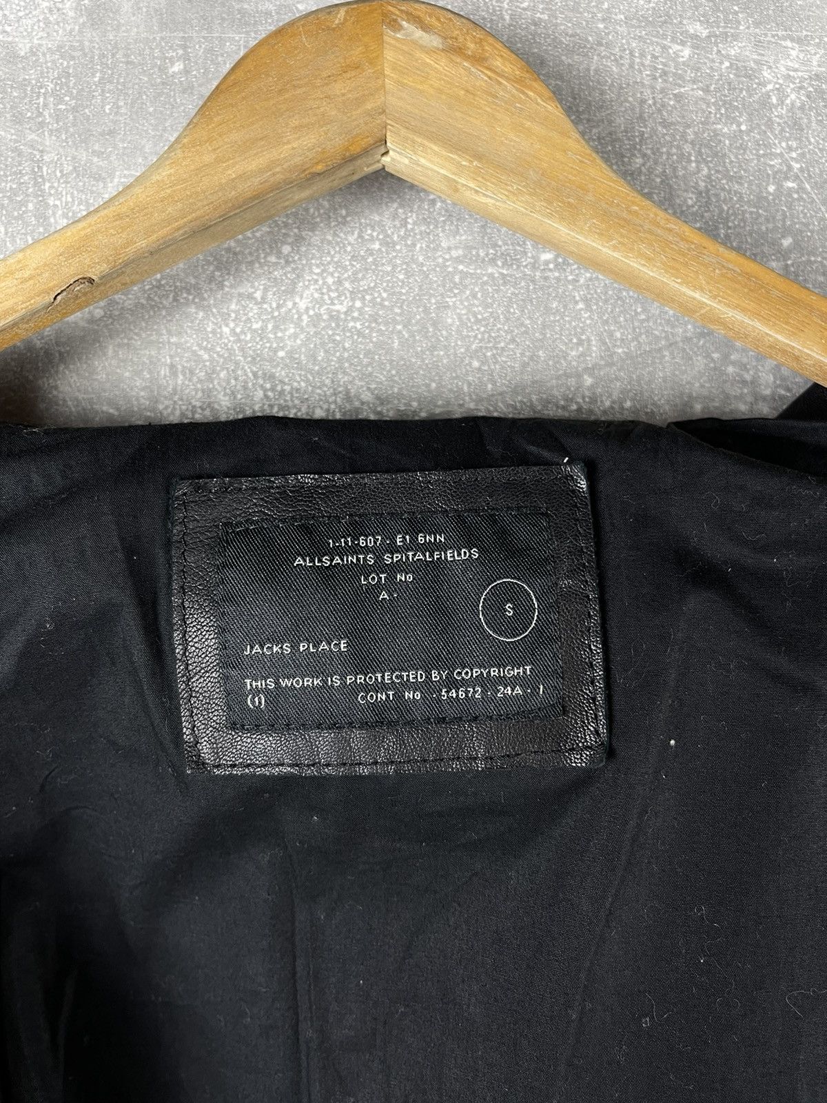 Allsaints ALLSAINTS Spitalfields Leather Jacket Black Snap Utility Size US L / EU 52-54 / 3 - 10 Thumbnail