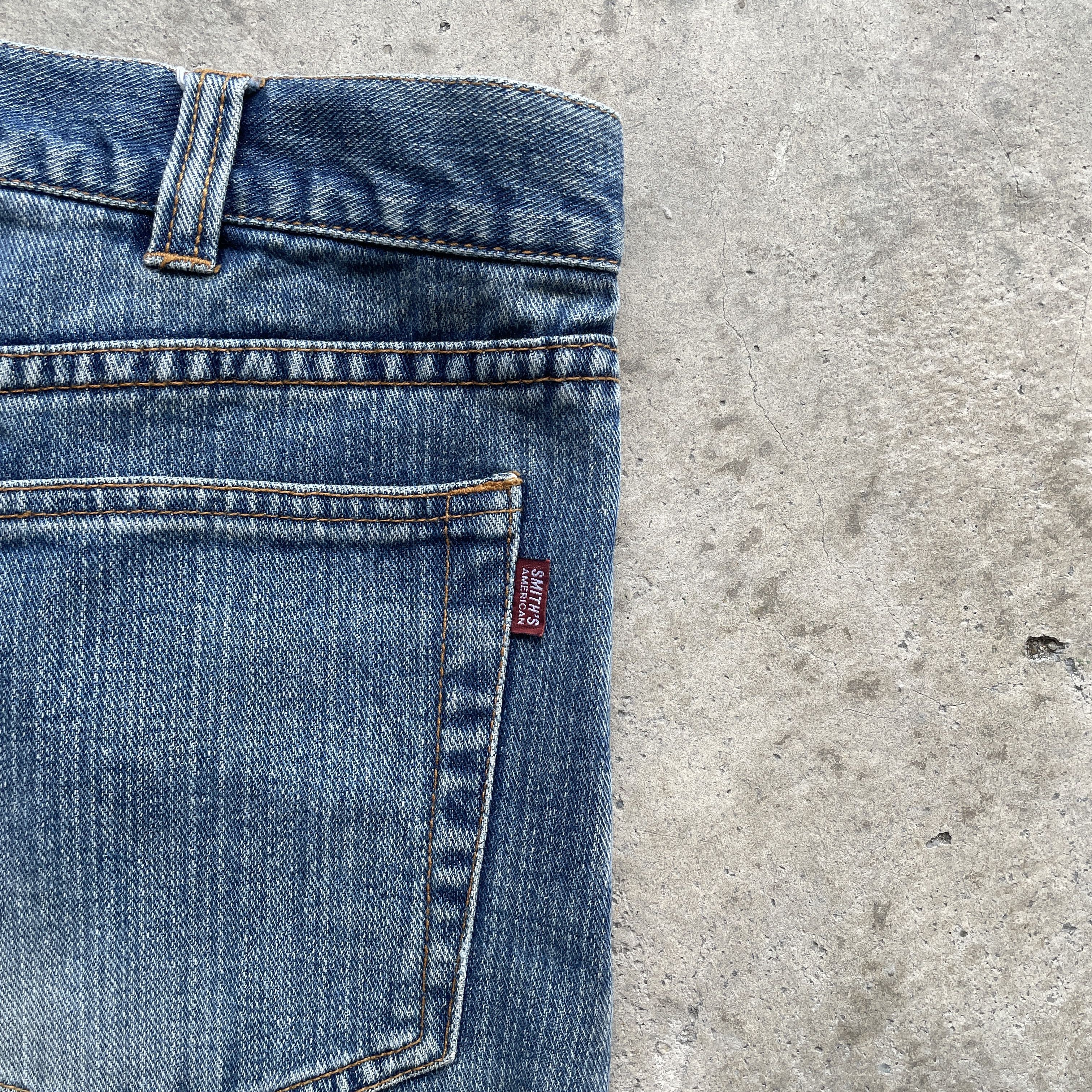 Jean × Vintage VINTAGE SMITH’S AMERICAN FADED DENIM BAGGY JEANS PANTS W35 Size US 35 - 7 Thumbnail