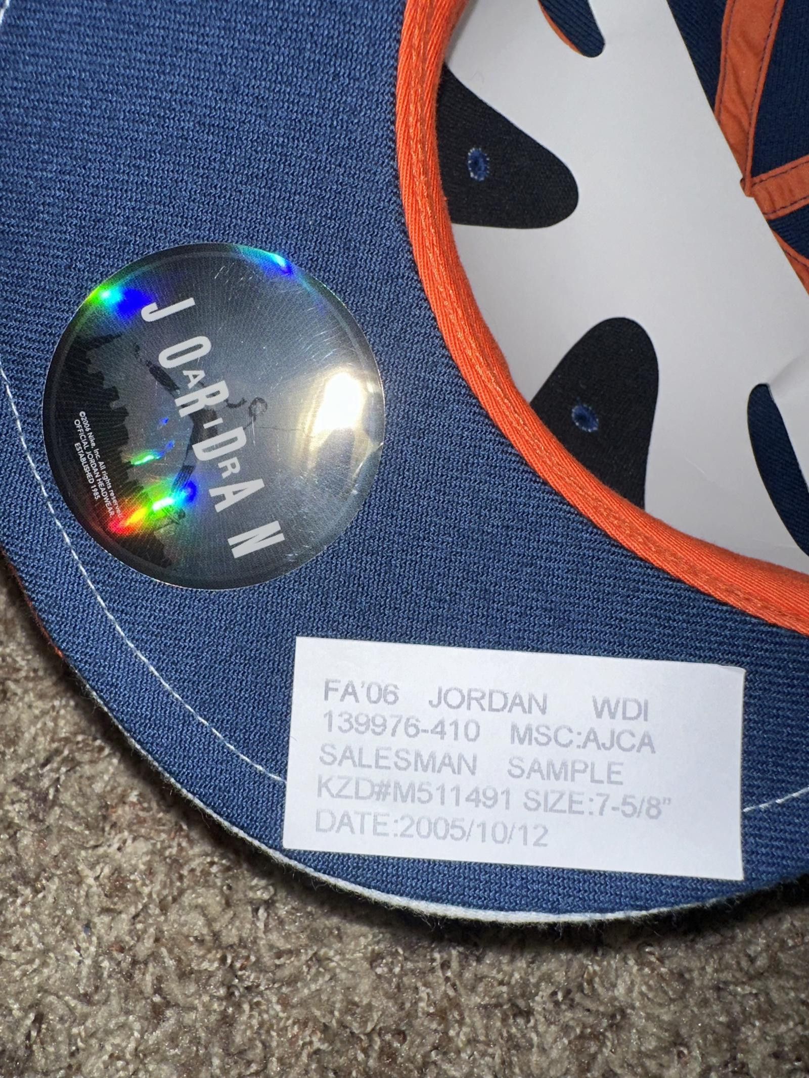 Jordan Brand VINTAGE Air Jordan Carmelo Anthony Fitted Hat Sample 2005 Size ONE SIZE - 8 Thumbnail