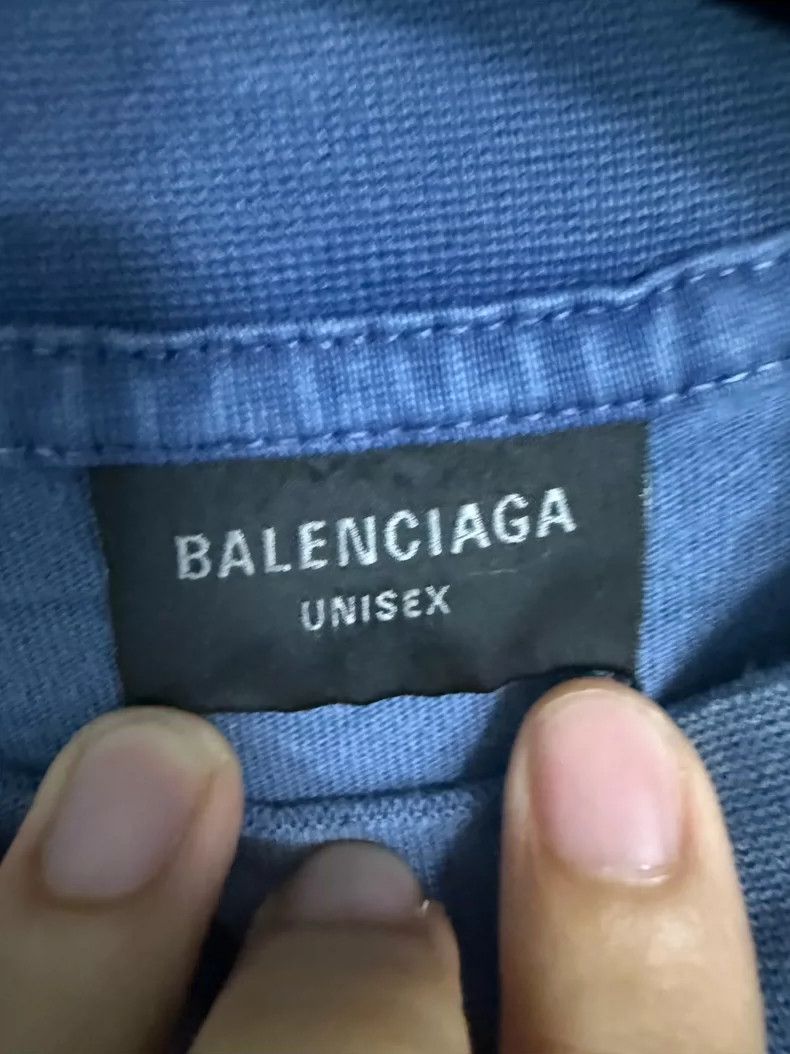 Balenciaga Balenciaga Paris tower MOON blue big profile short sleeve Size US L / EU 52-54 / 3 - 3 Thumbnail