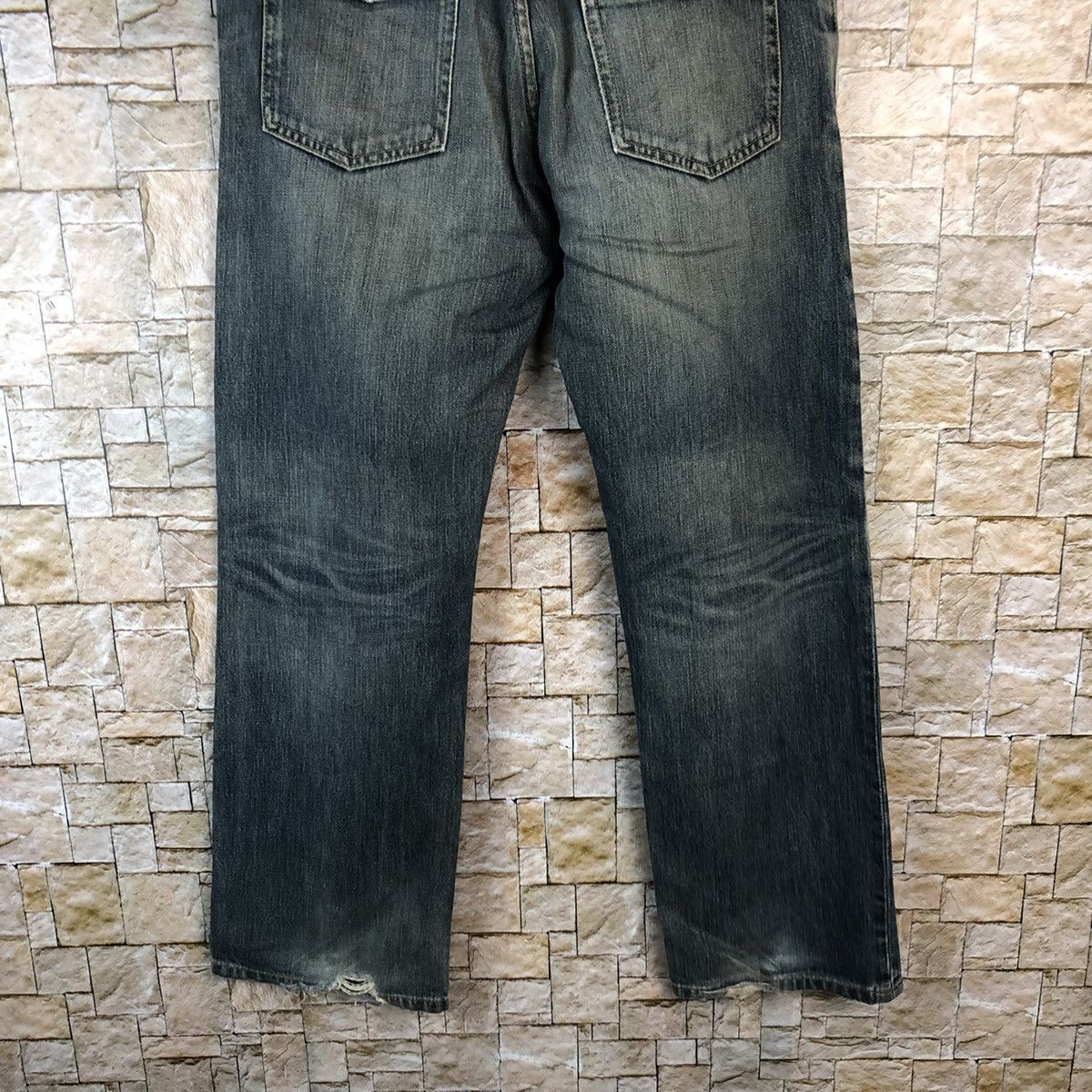 Japanese Brand Top Valu Blue Distressed Denim Pants #A1117 Size US 30 / EU 46 - 15 Thumbnail