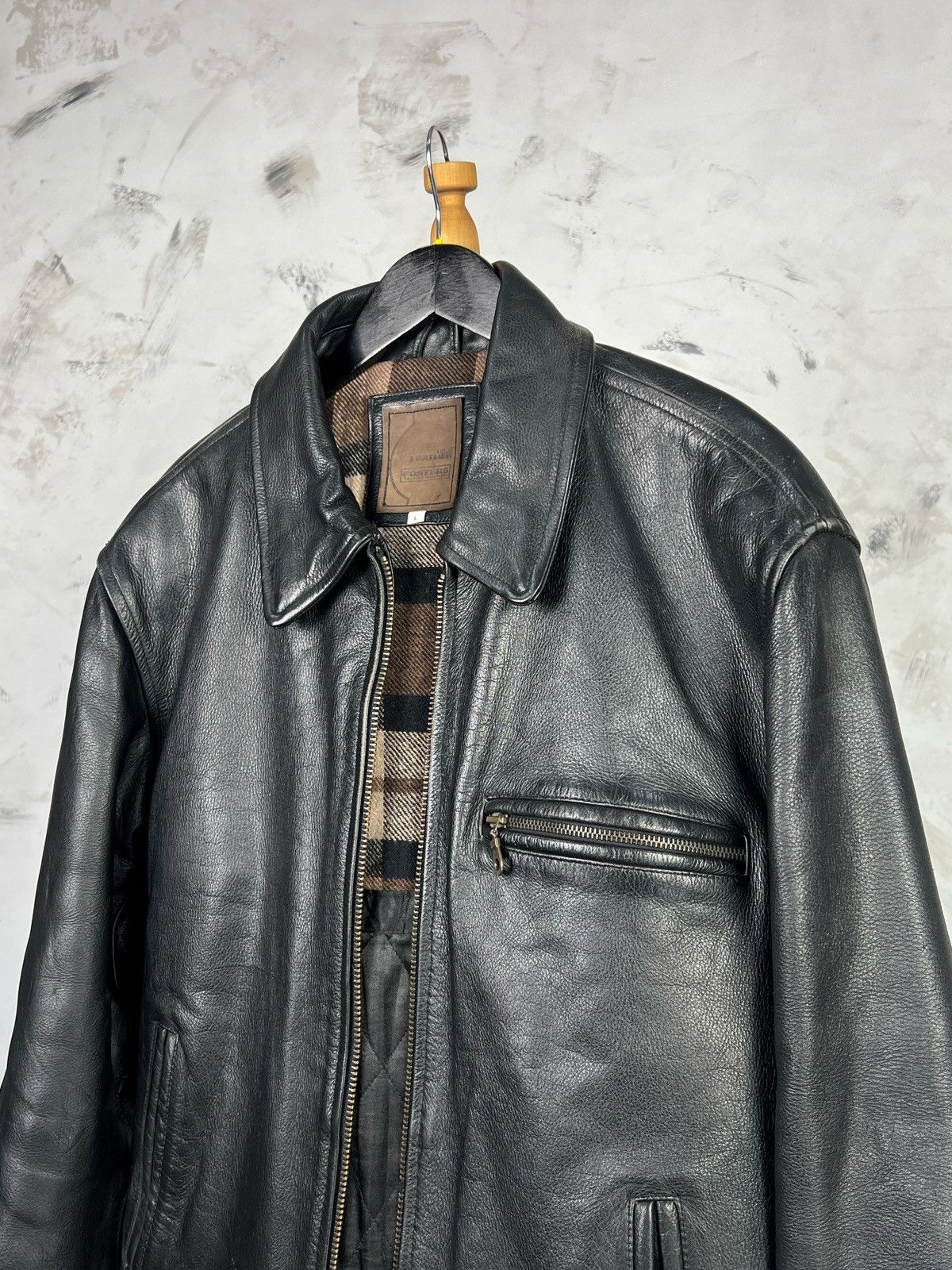 Vintage Vintage Fosters Leather Jacket Size M - L Size US L / EU 52-54 / 3 - 4 Thumbnail